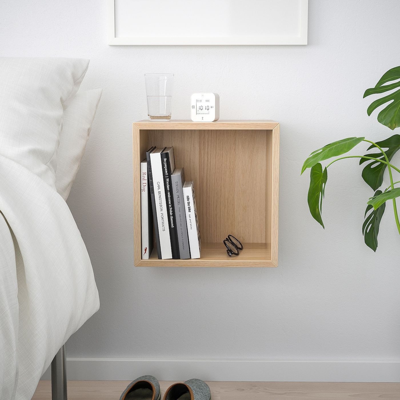 Small Shelves for Bedroom Inspirational Ikea Eket White Stained Oak Effect Wall Mounted Shelving