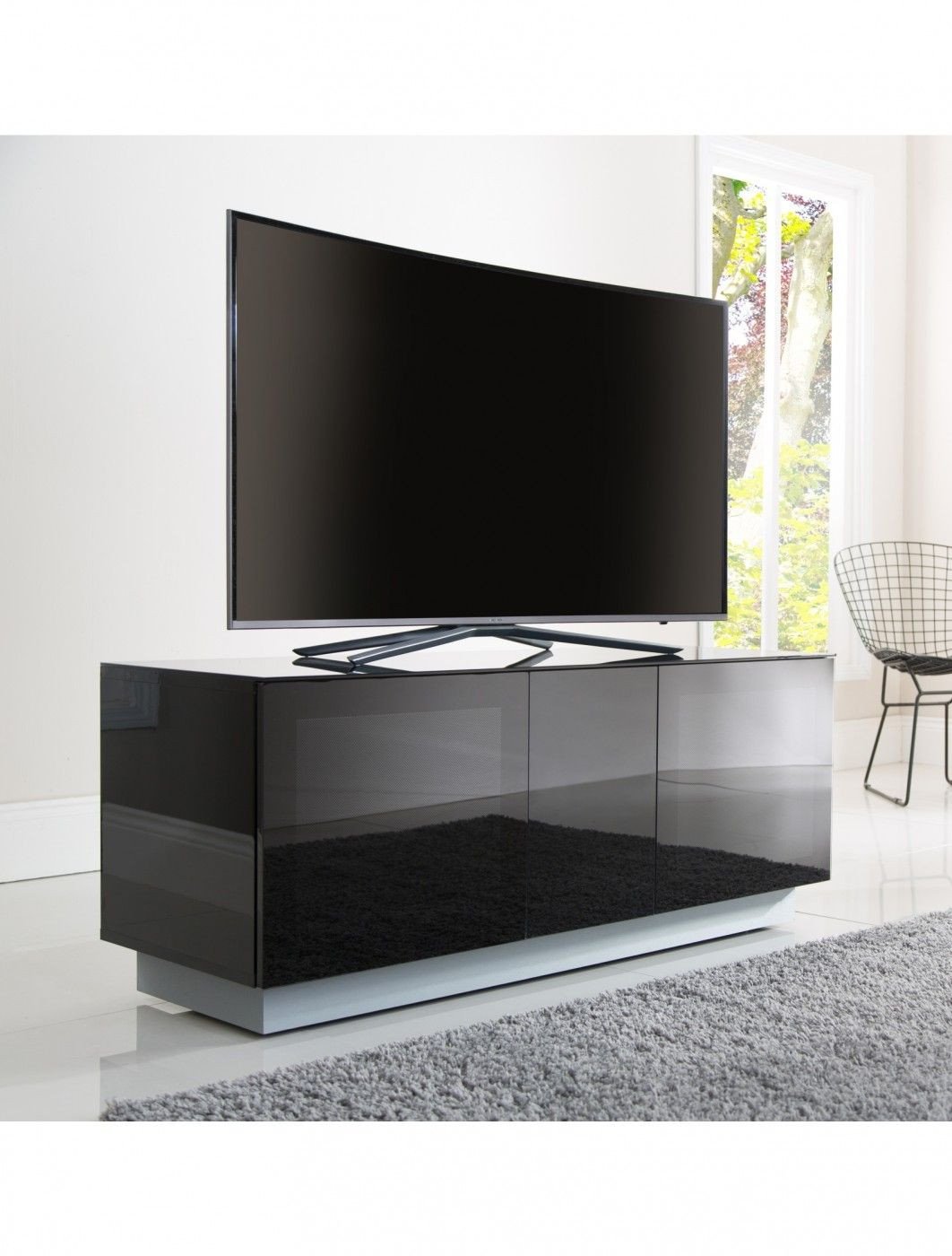 Small Tv Stand for Bedroom Lovely Alphason Element Modular 1250xl Glass top Tv Stand Emt1250xl