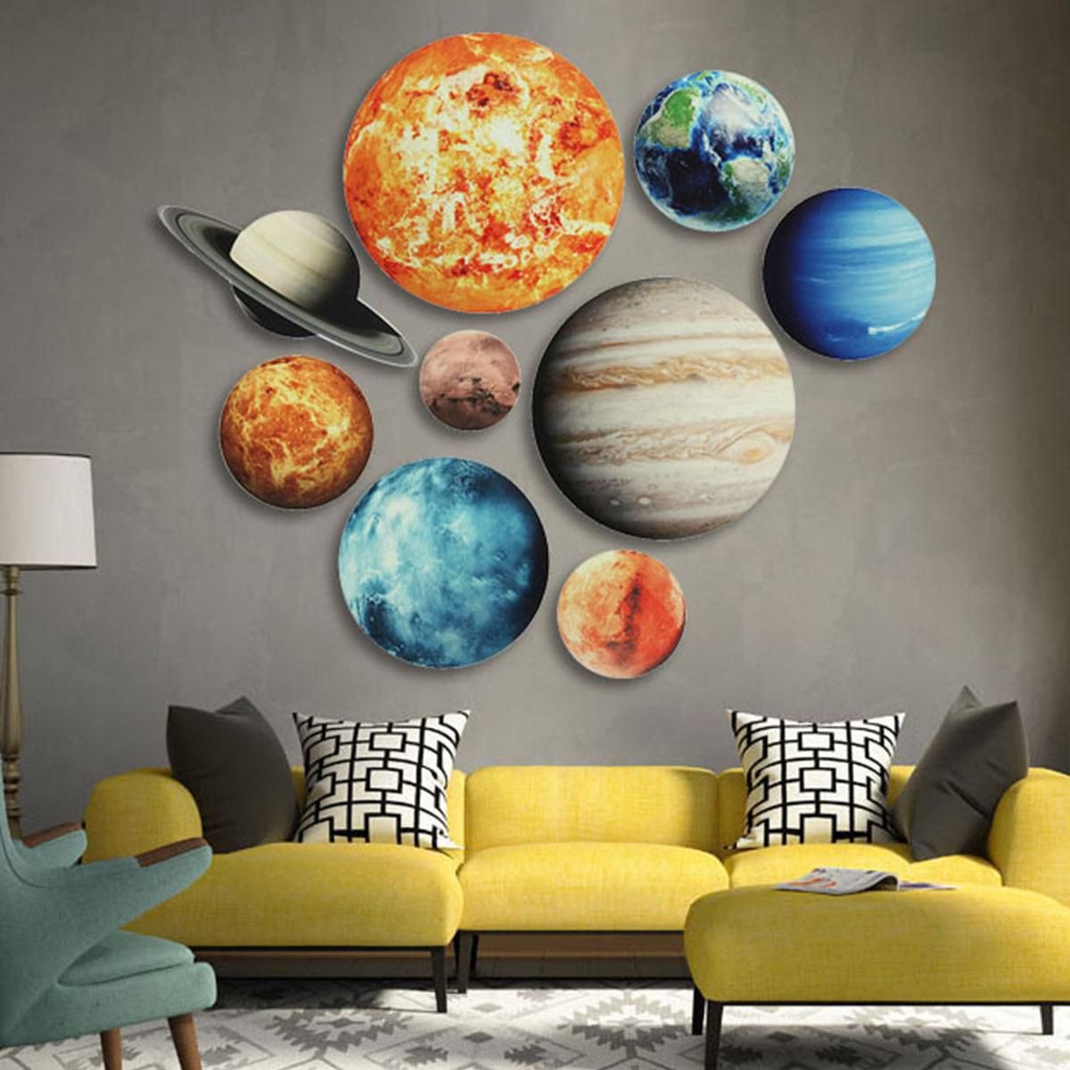 Solar System Bedroom Decor Best Of Glow In the Dark solar System Wall Stickers 9 Planets Mars