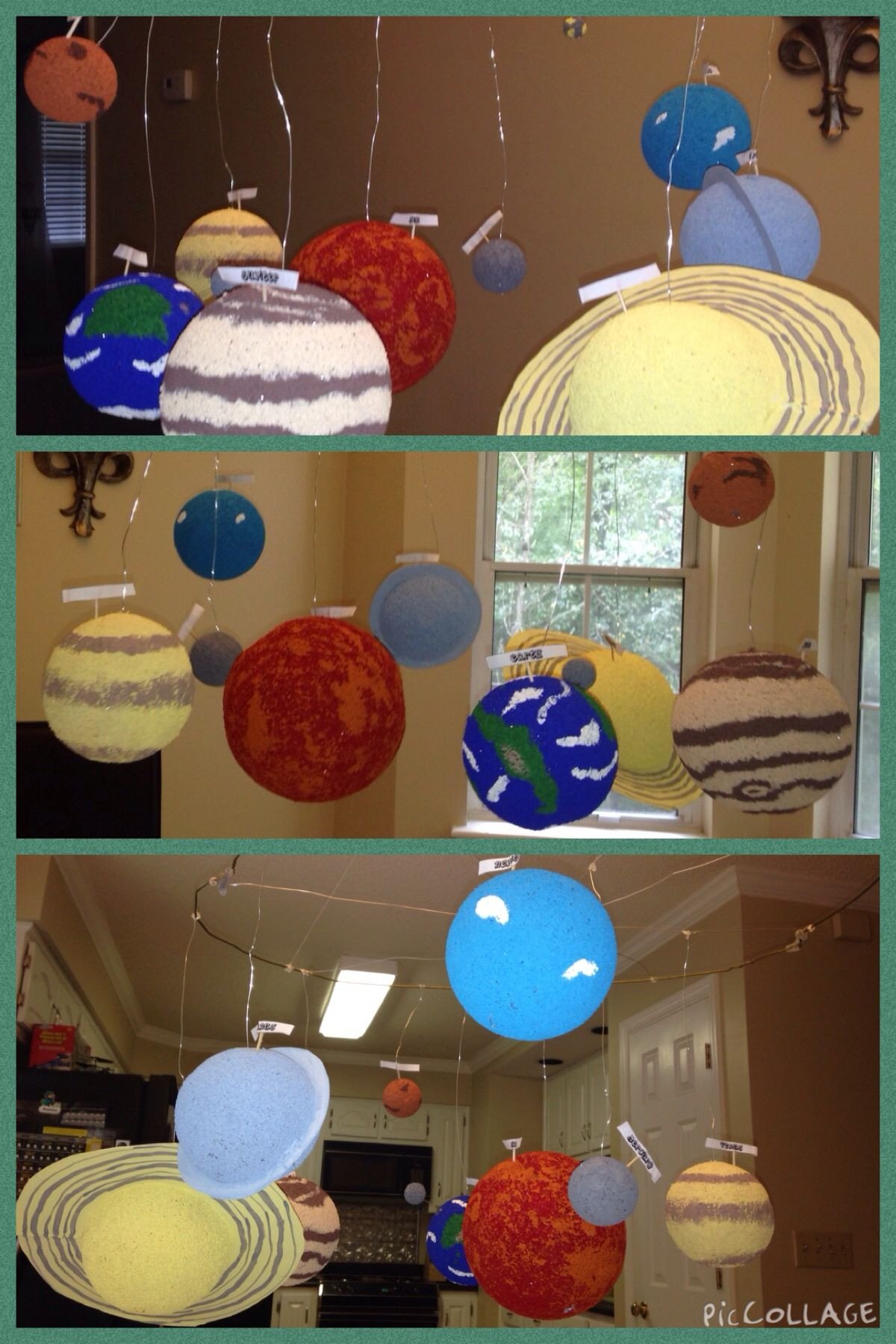 Solar System Bedroom Decor Elegant solar System Project We Used Two Wire Coat Hangers to Make