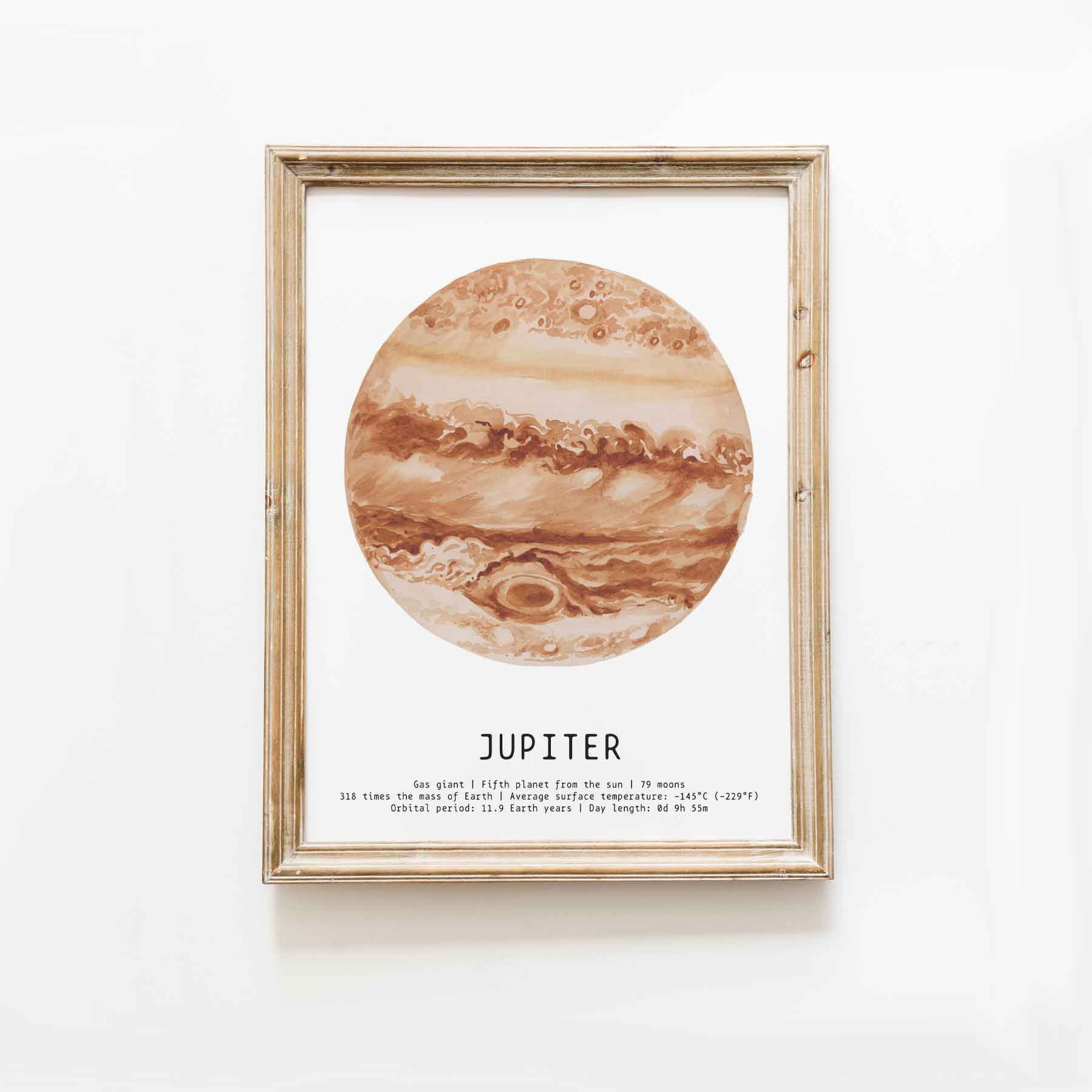 Solar System Bedroom Decor Fresh Planet Jupiter Watercolor Art Print solar System Prints Educational Wall Art Nursery Space Decor Space Home Decor