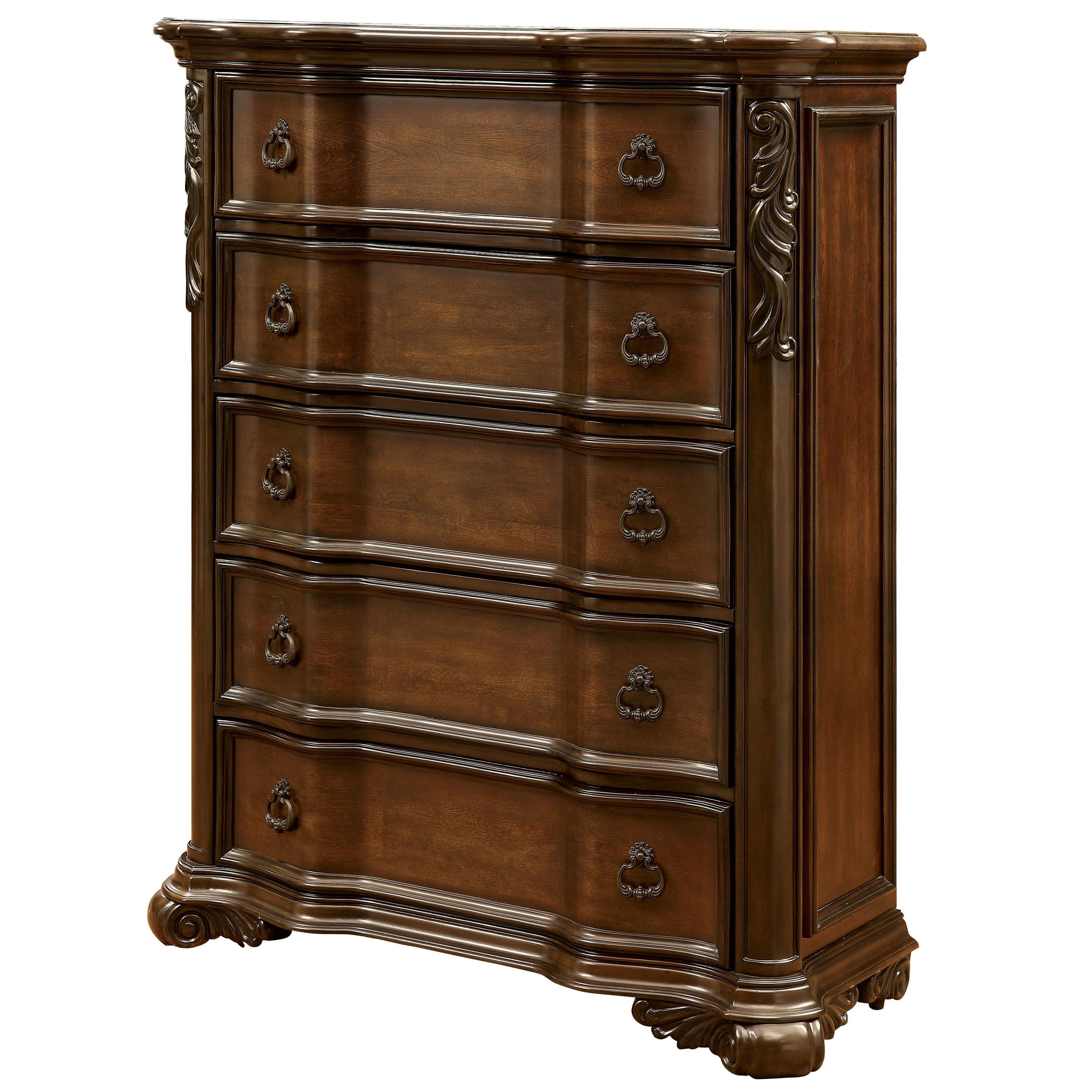 Solid Cherry Wood Bedroom Furniture Elegant Furniture Of America Hols Traditional Cherry solid Wood 5 Drawer Chest