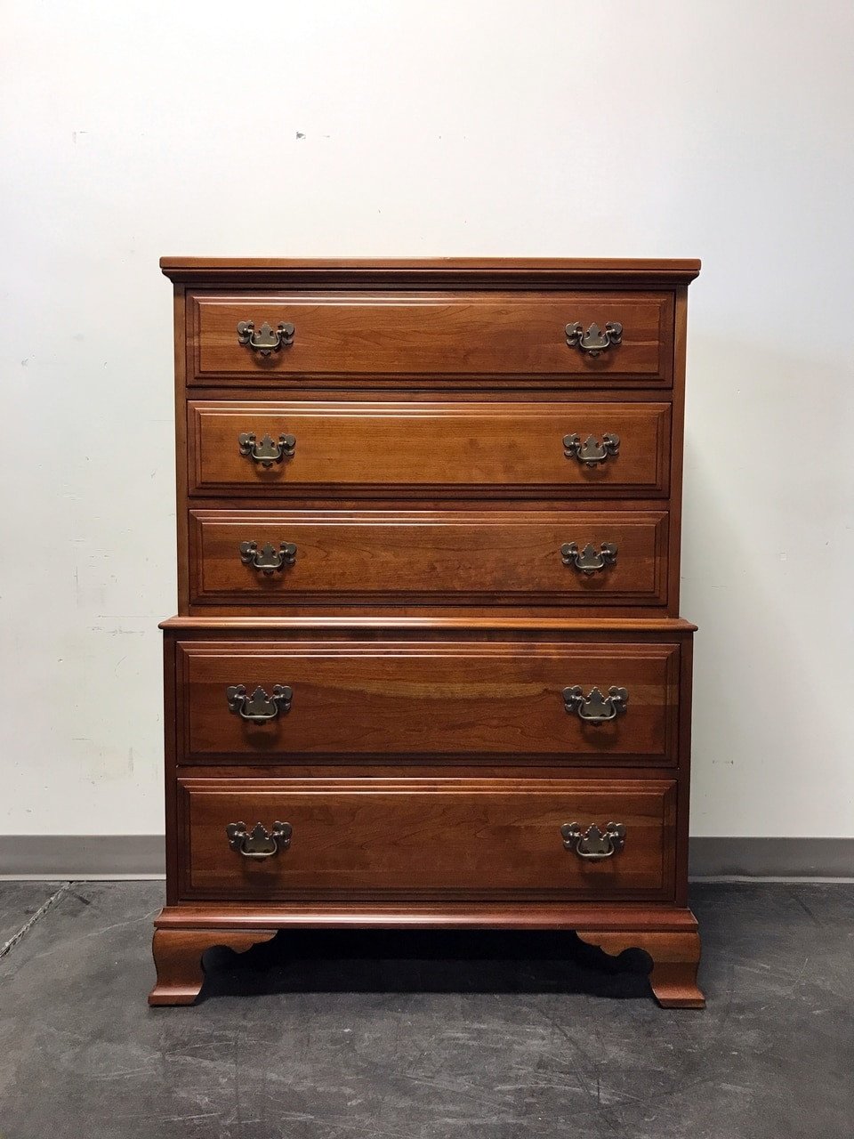 Solid Cherry Wood Bedroom Furniture Unique sold Out Davis Cabinet Pany solid Cherry Chippendale Chest On Chest