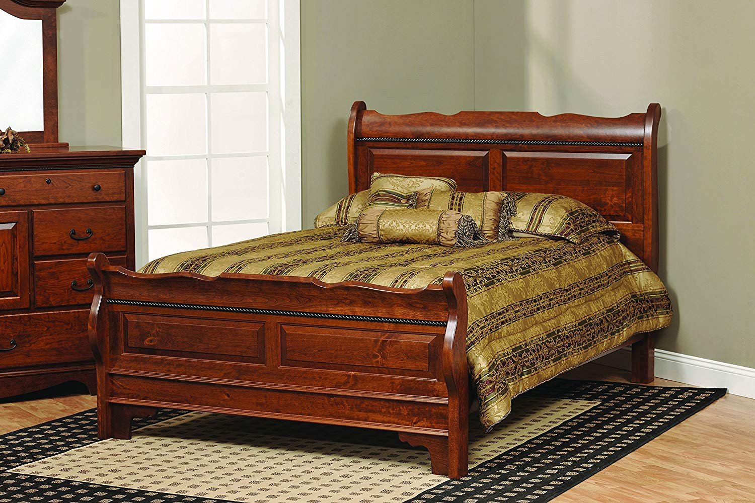 Solid Oak Bedroom Furniture Best Of Amazon Amish Merlot Queen solid Rustic Cherry Wood