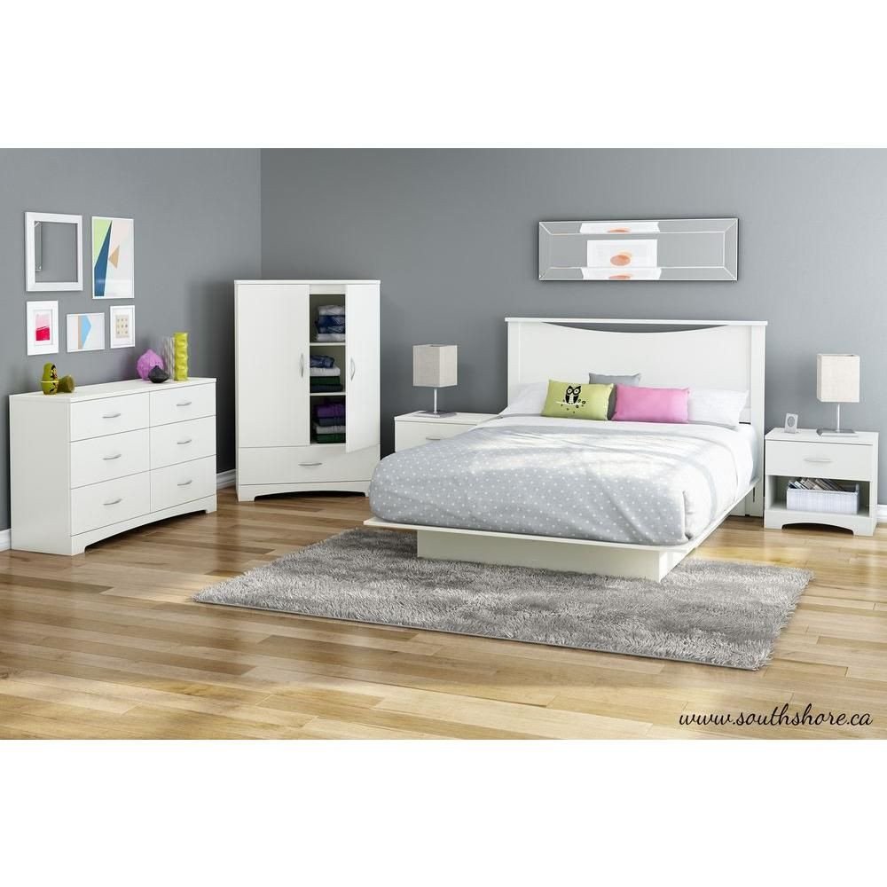 South Shore Bedroom Set Beautiful south Shore Step E Queen Size Platform Bed In Pure White