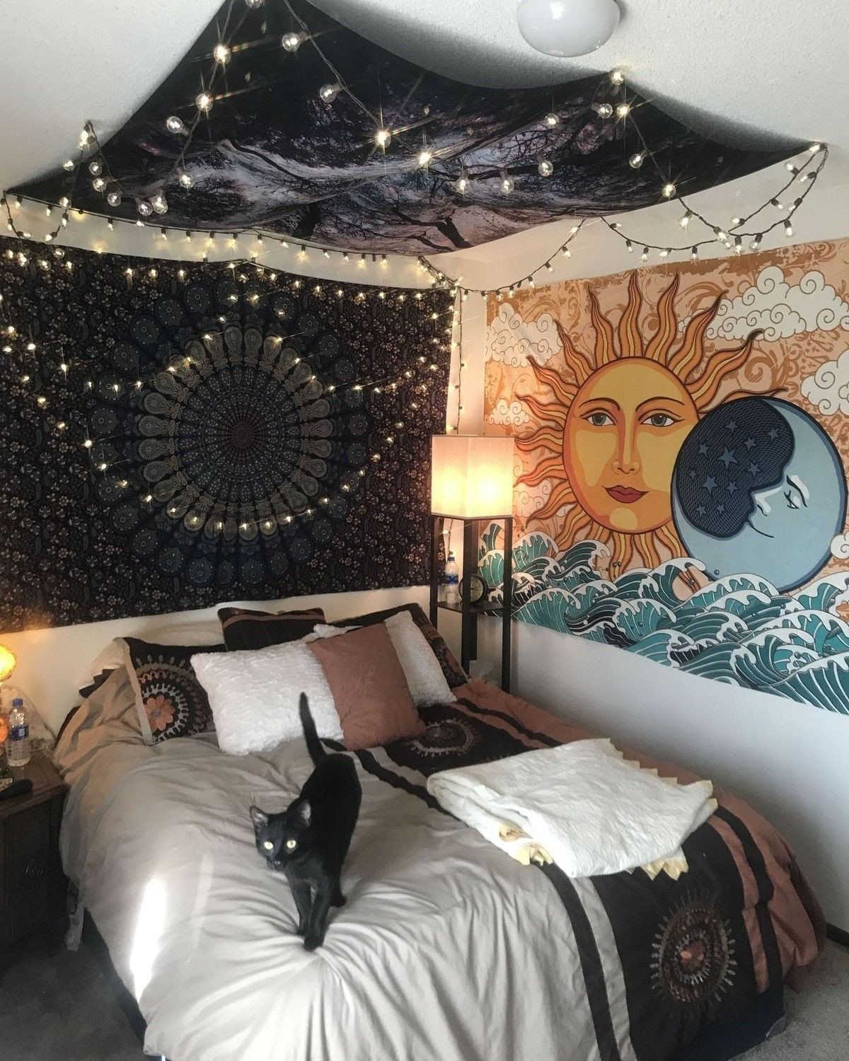 Space Decor for Bedroom Lovely Sun &amp; Moon Tapestry In 2020