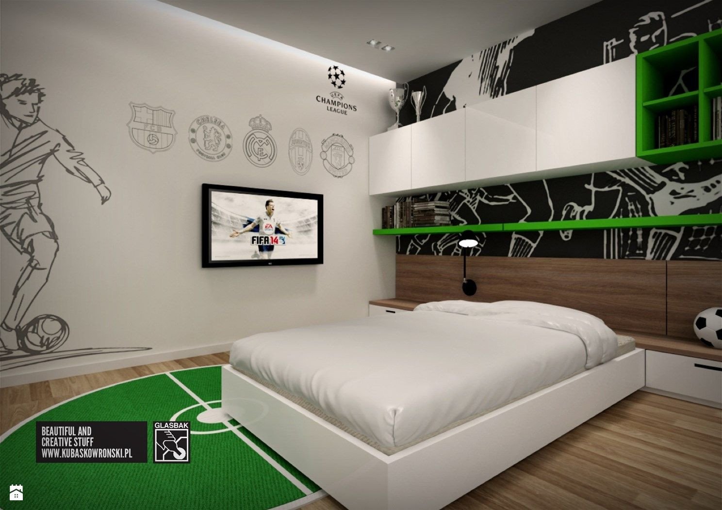 Sports Bedroom Decorating Ideas Fresh Pok³j Dziecka ZdjÄcie Od Kubaskowronski Pok³j Dziecka