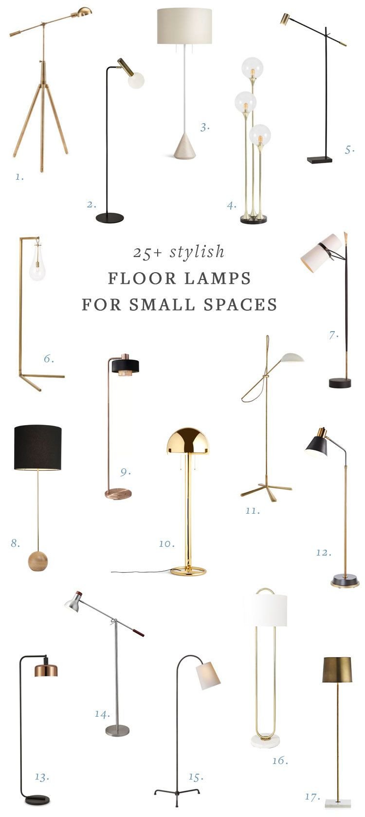 Standing Lamps for Bedroom Fresh 25 Stylish Floor Lamps for Your Small Space