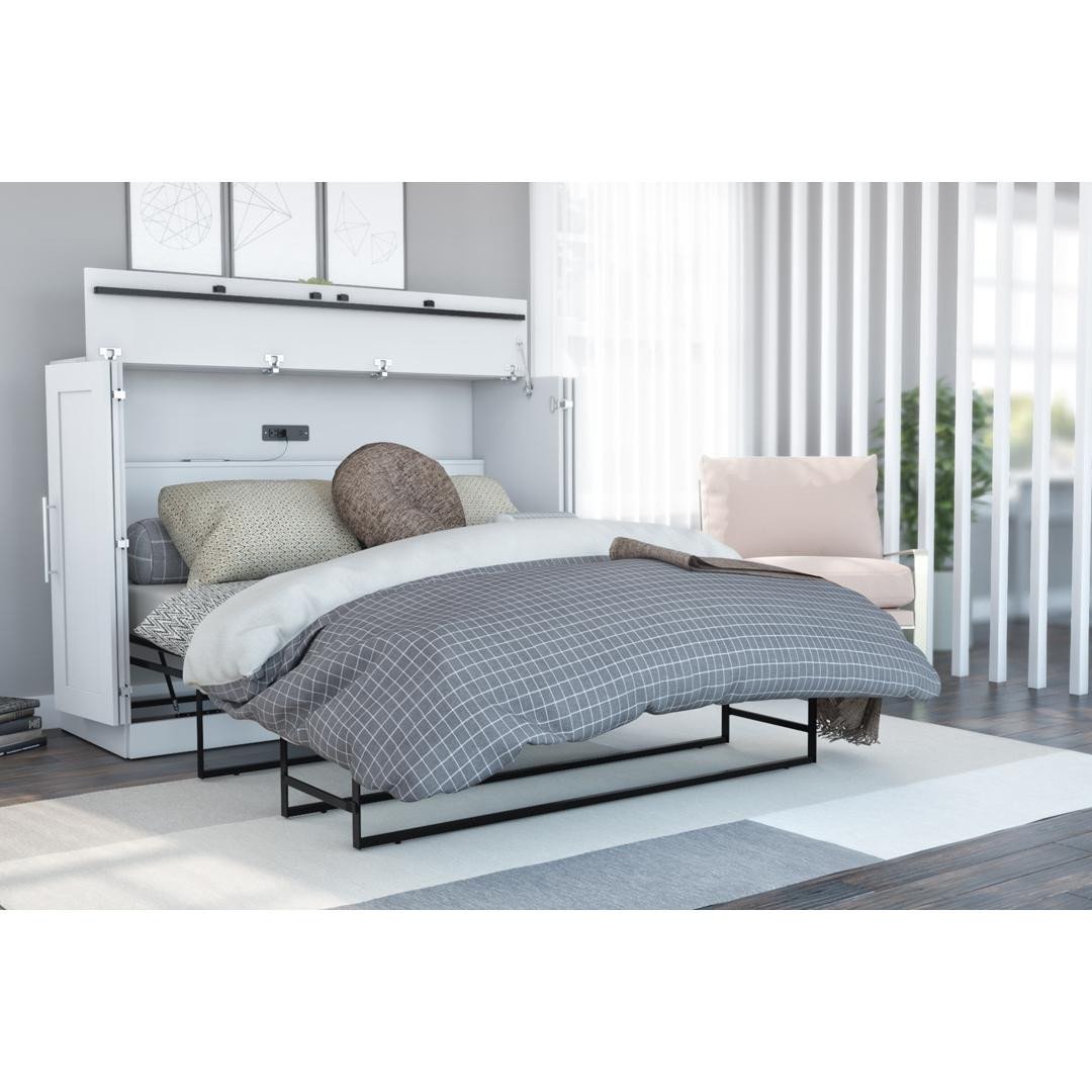 Teal and Gray Bedroom Unique Pur Full Cabinet Bed with Mattress