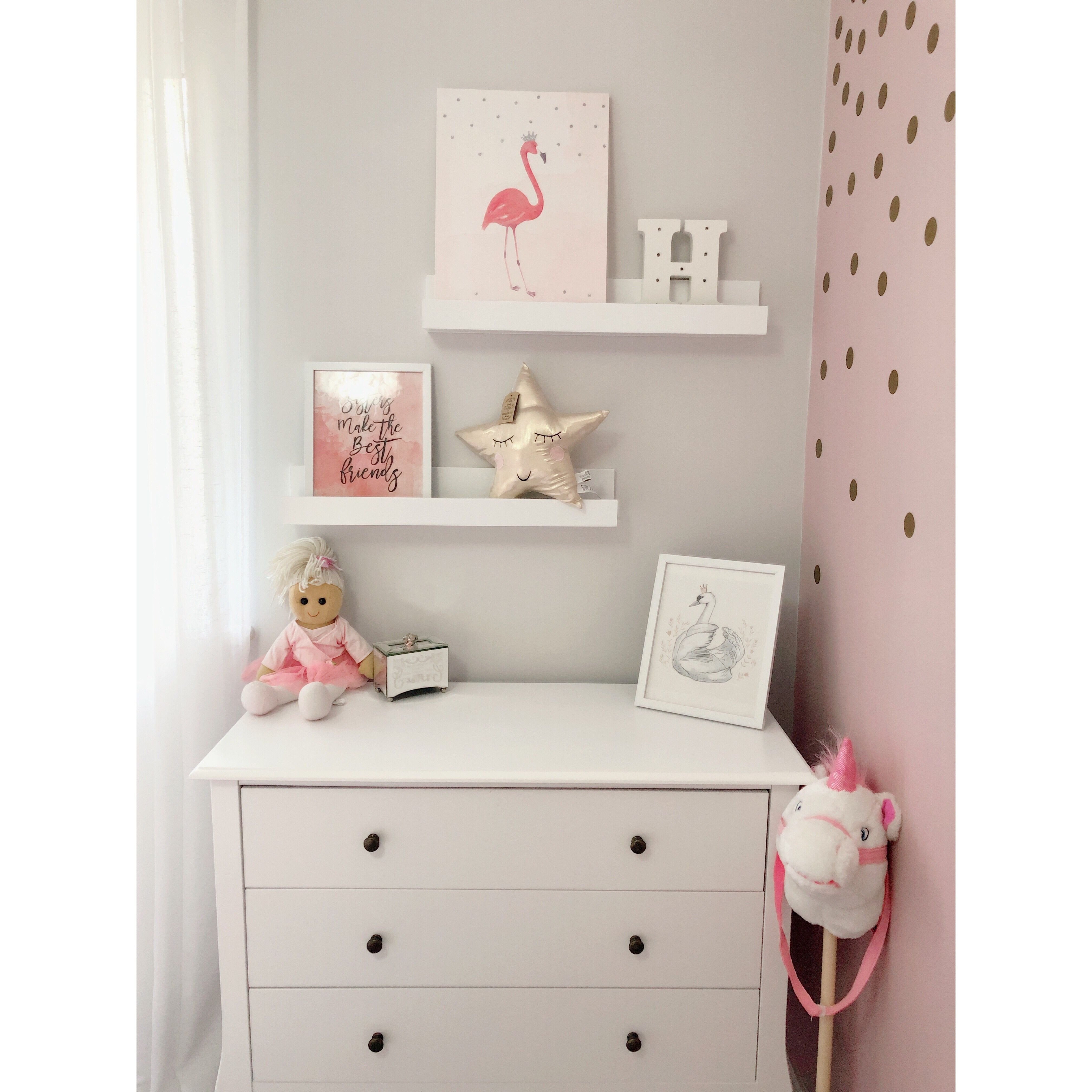 Toddler Girl Bedroom Decor Lovely Shelfie Polkadot Girlsbedroom