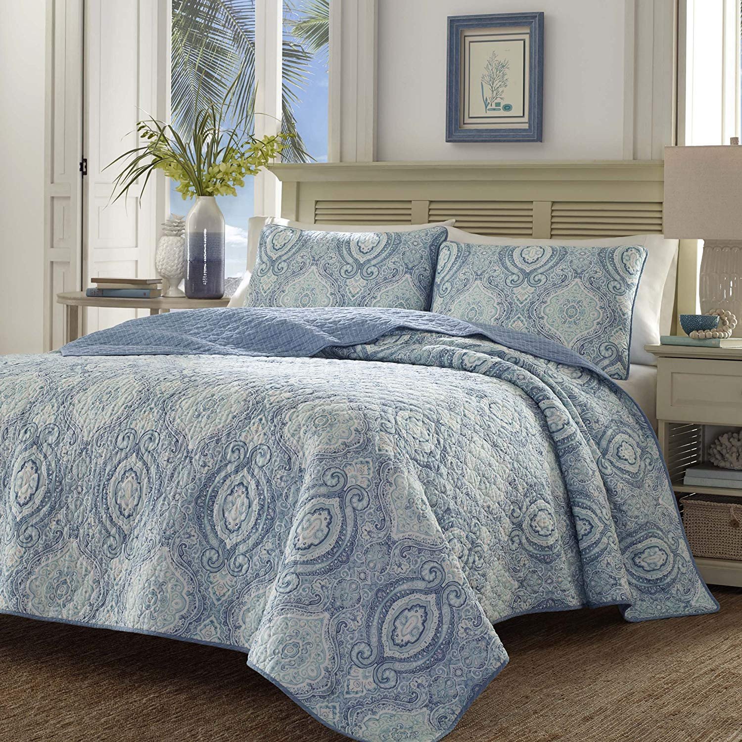 Tommy Bahama Bedroom Set Awesome tommy Bahama Turtle Cove Caribbean Quilt Set King Carribean Blue