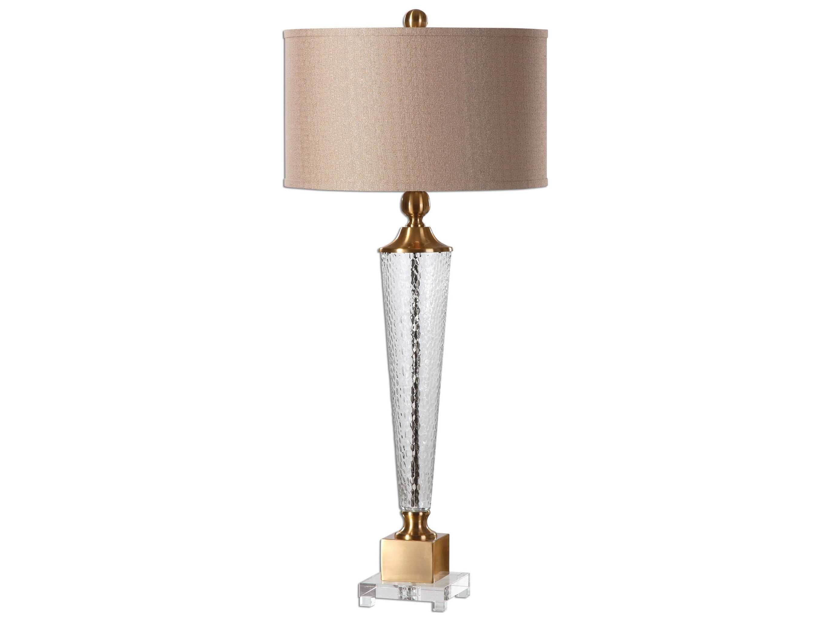 Touch Table Lamps Bedroom Beautiful Uttermost Credera Brass &amp; Textured Glass Table Lamp