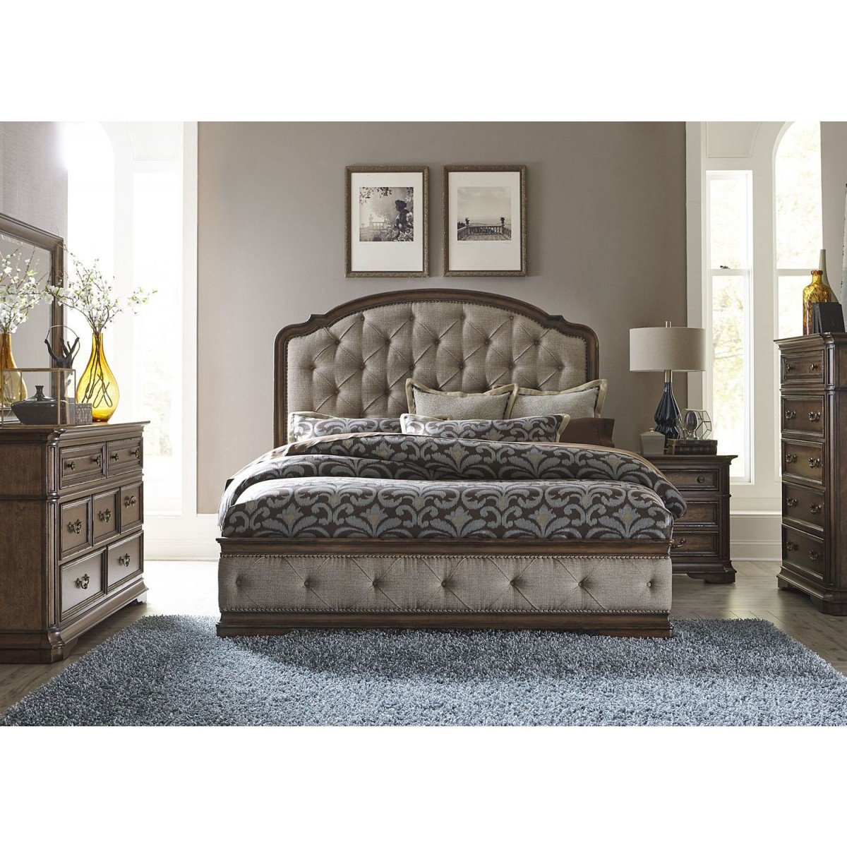 Tufted King Bedroom Set Elegant Liberty Furniture Amelia King Upholstered Bedroom Set 487 Br Kub