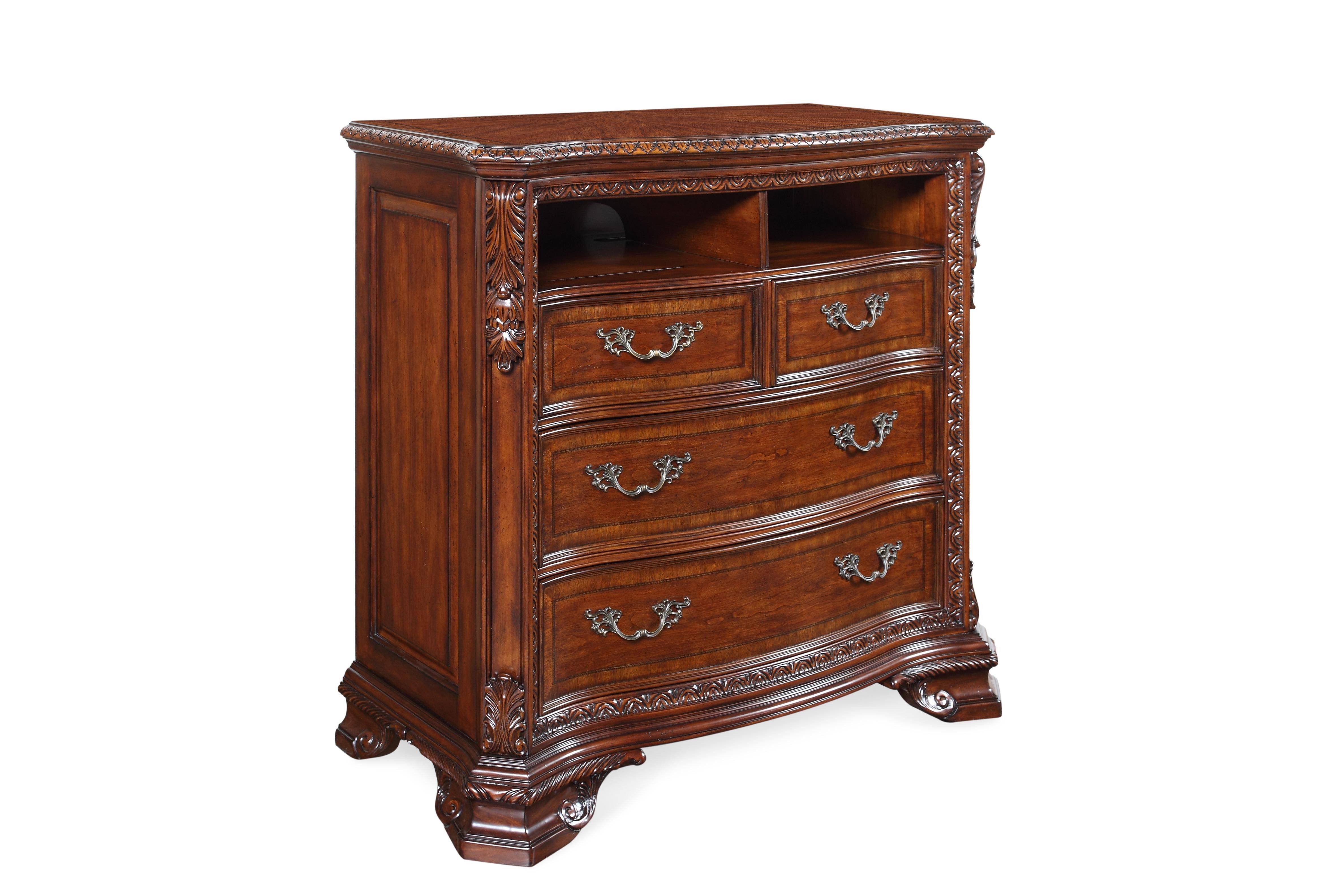 Tv Media Chest Bedroom Luxury Traditional Medium Cherry Wood Media Chest Old World A R T