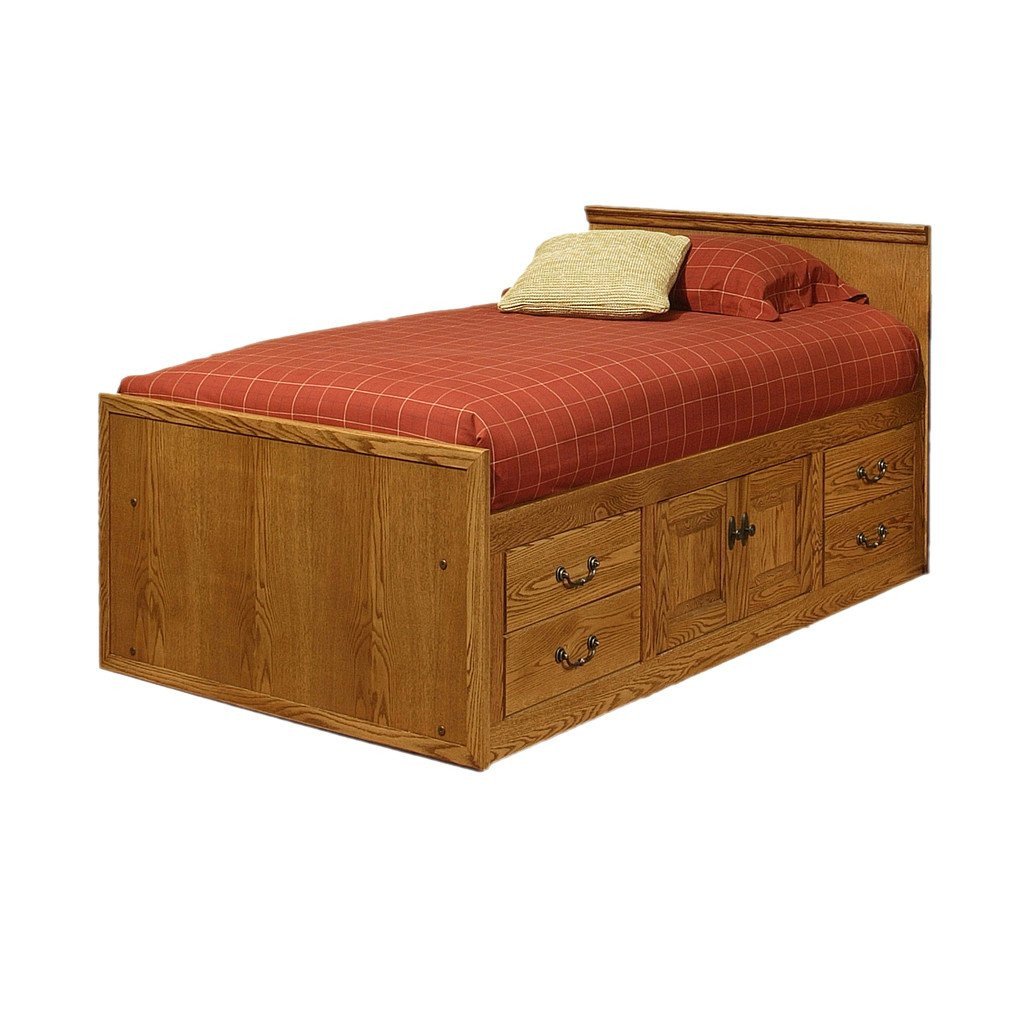 Twin Bed Bedroom Set Beautiful Od O T284 T Traditional Oak Chest Bed with 4 Drawers &amp; 2 Doors and Flat Panel Headboard Twin Size