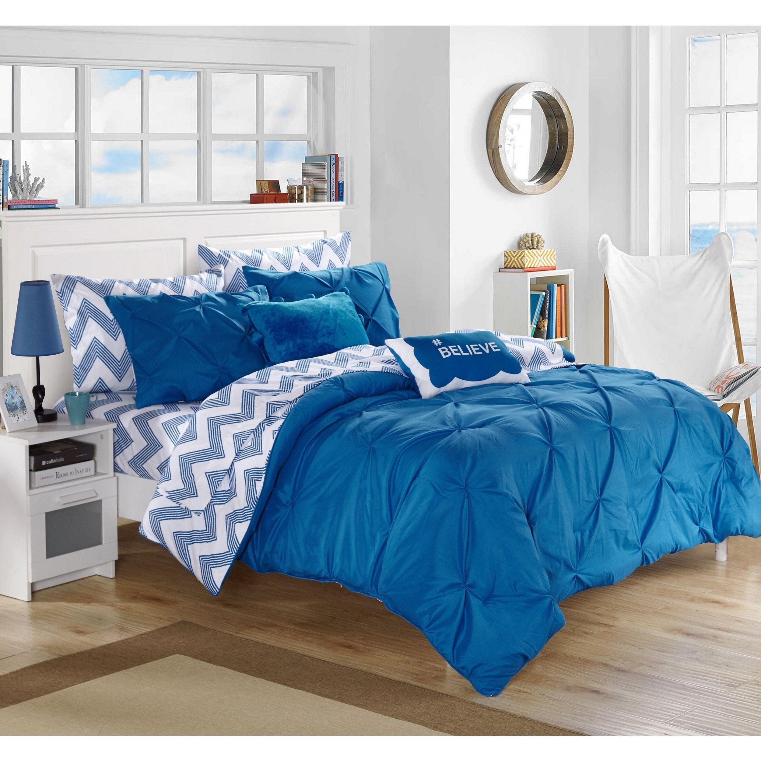 Twin Xl Bedroom Set New Chic Home Foxville Blue 9 Piece Bed In A Bag with Sheet Set