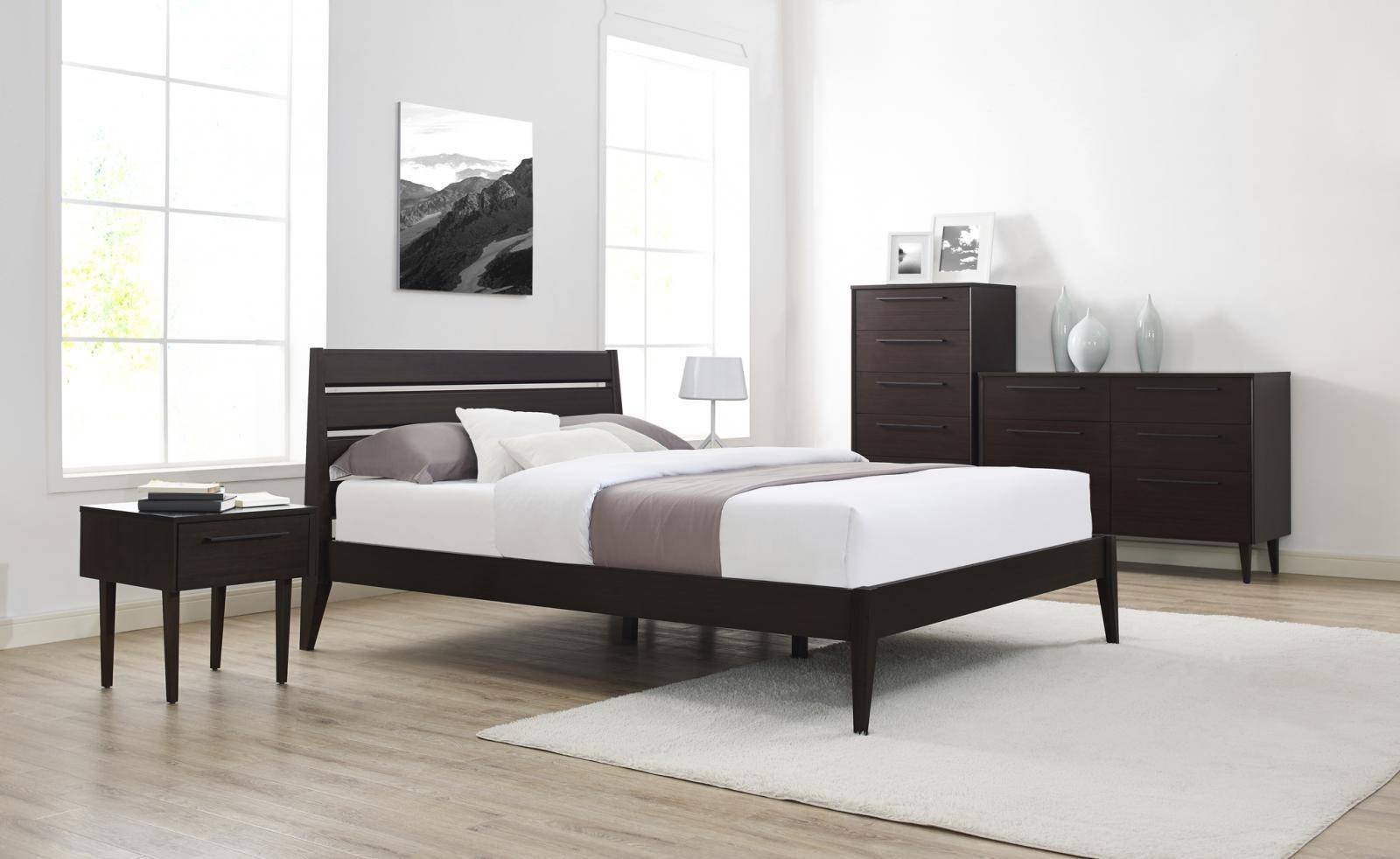 Used Queen Bedroom Set Elegant Bamboo Queen Bedroom Set 5pcs W Chest Mocha Modern Sienna by