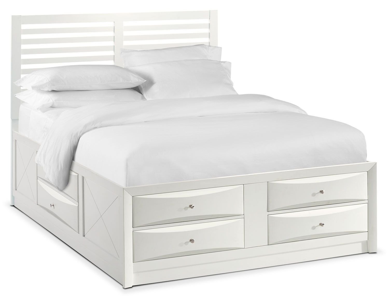 Value City Bedroom Furniture Unique Braden King Slat Bed with Storage White