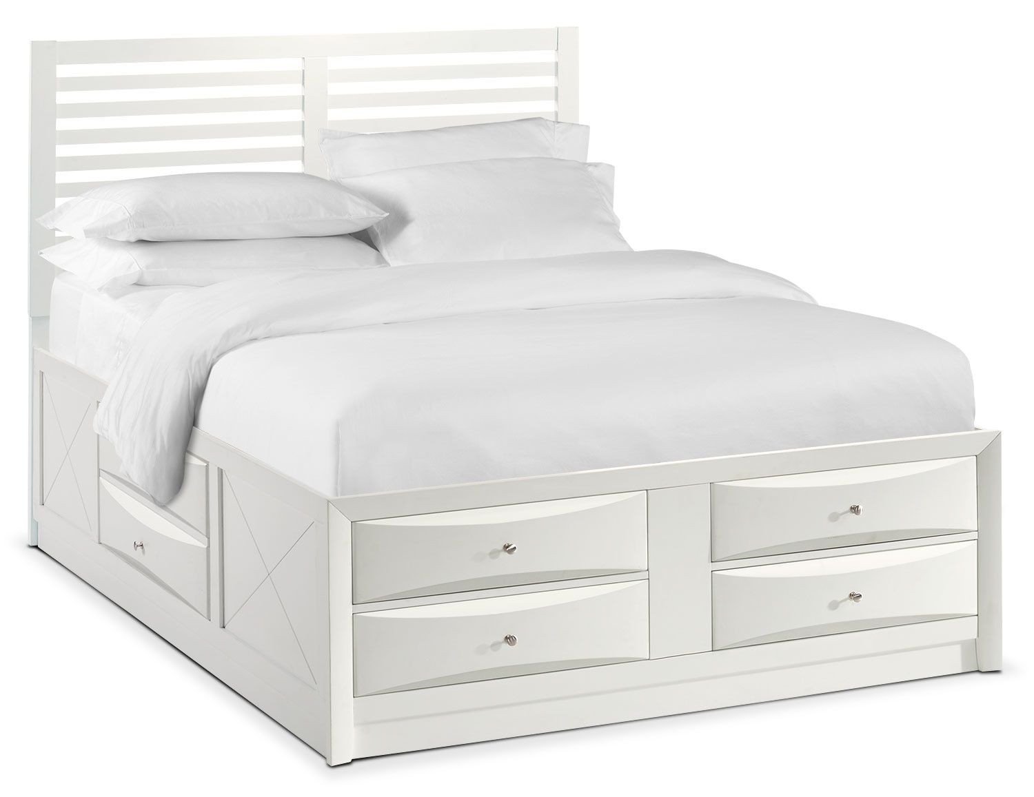 Value City Bedroom Set On Sale Inspirational Braden King Slat Bed with Storage White