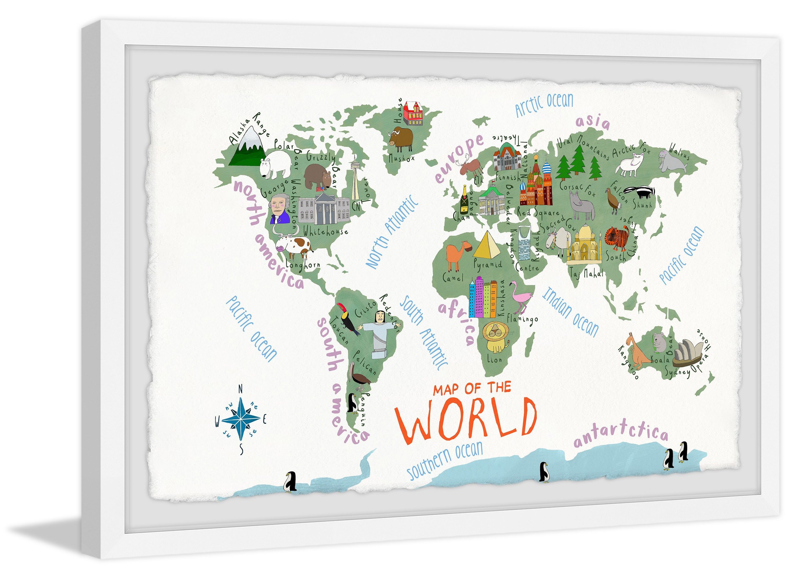 Wal Mart Bedroom Furniture Elegant Marmont Hill Map Of the World by Carla Daly Framed Wall Art