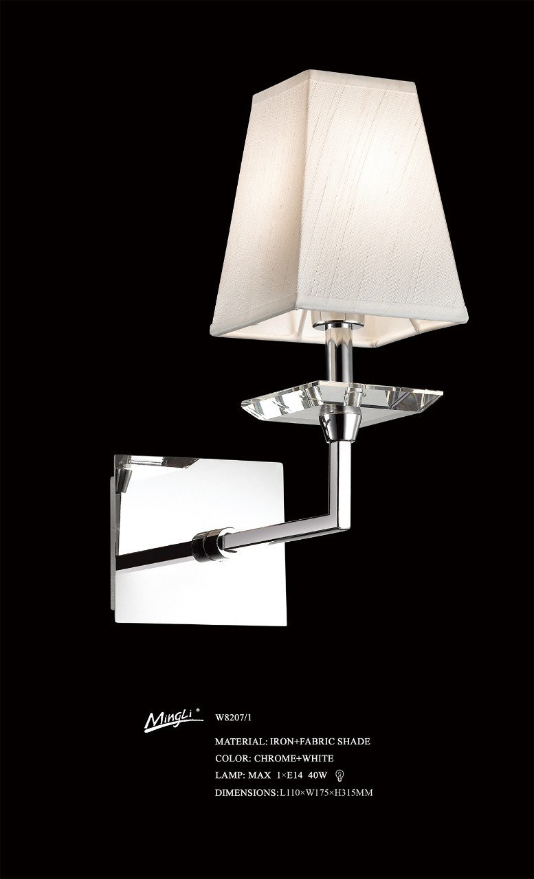 Wall Light for Bedroom Elegant W8207 1 China Chrome Finished 1light Wall Sconce