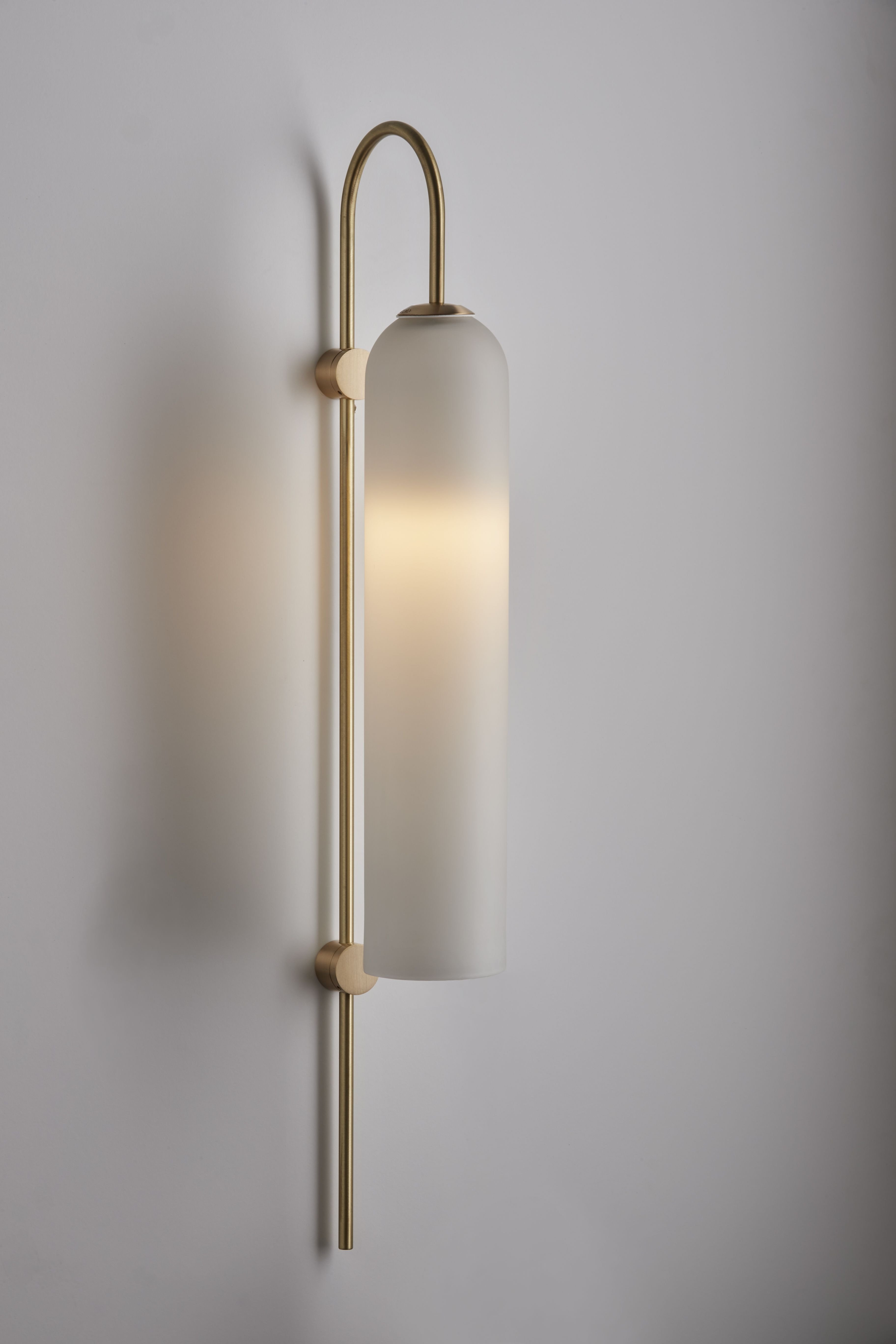 Wall Mounted Light for Bedroom Best Of Articolo Float Wall Sconce Brass Rod and Fitting with Snow