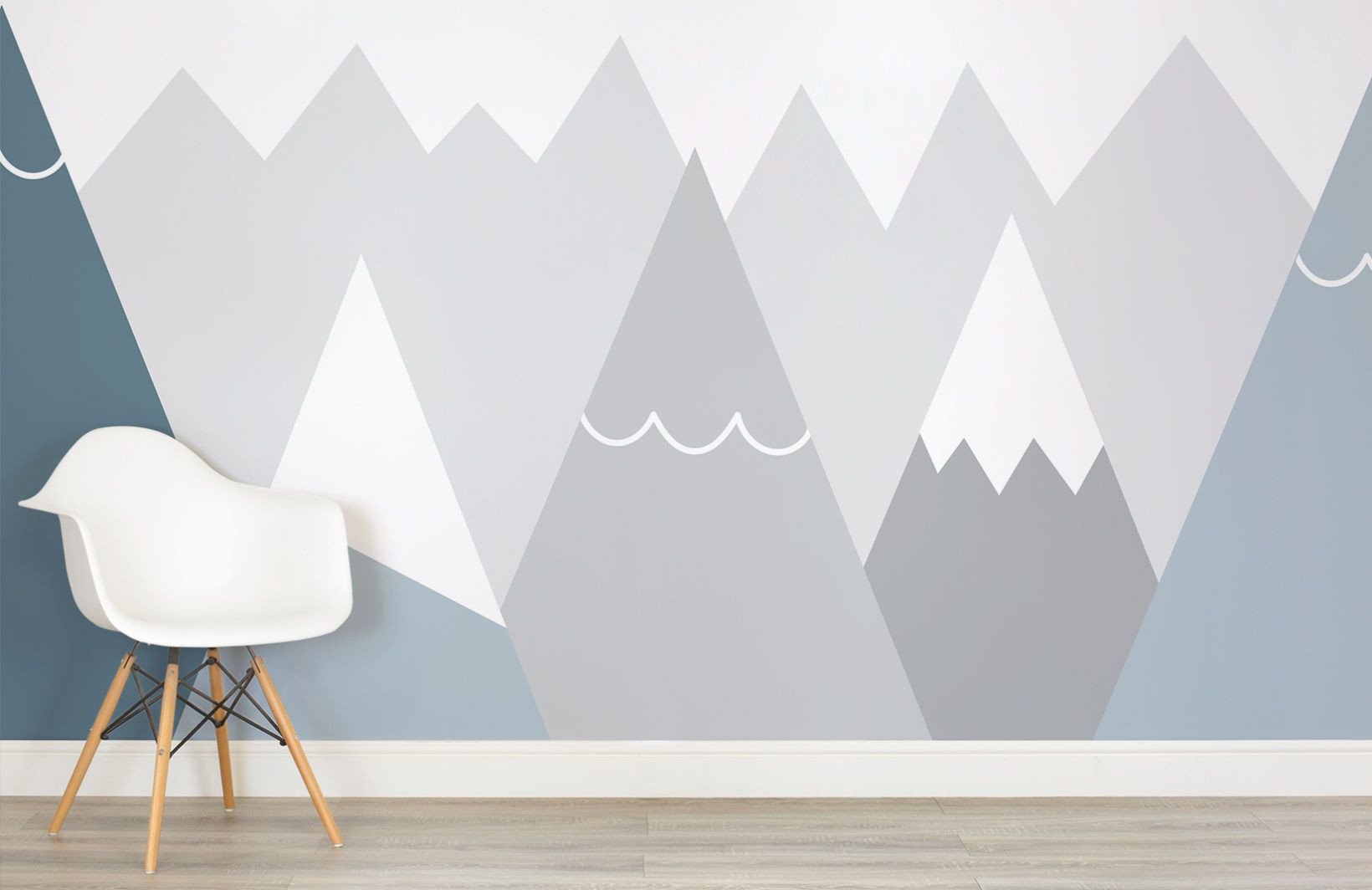 Wall Mural Ideas for Bedroom Awesome Kids Blue and Gray Mountains Wall Mural