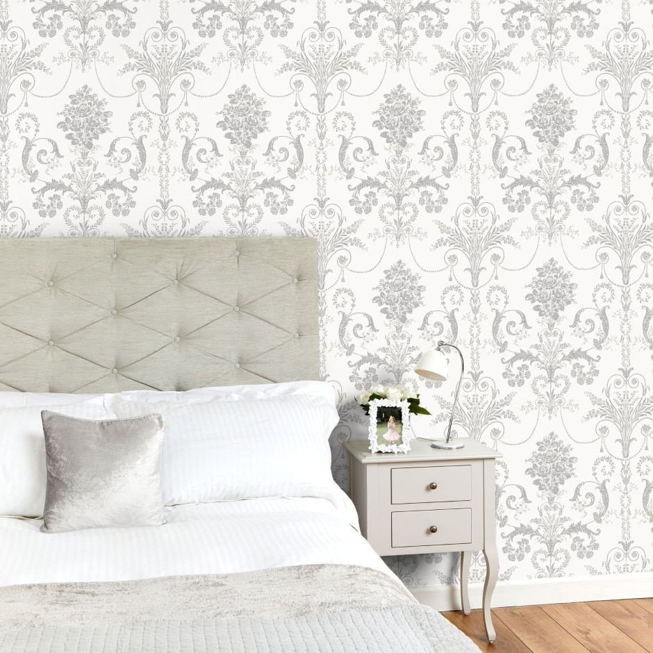 Wall Paper Design for Bedroom Elegant Josette Silver Glitter Wallpaper