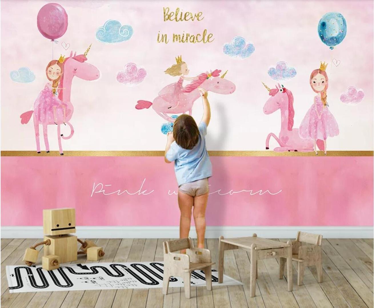 Wallpapers for Girls Bedroom Awesome Kids Bedroom Unicorn Wall Paper Mural for Children Bedroom Canvas Wallpaper 3d Art Wall Painting Home Contact Paper Custom Free Wallpaper Puter