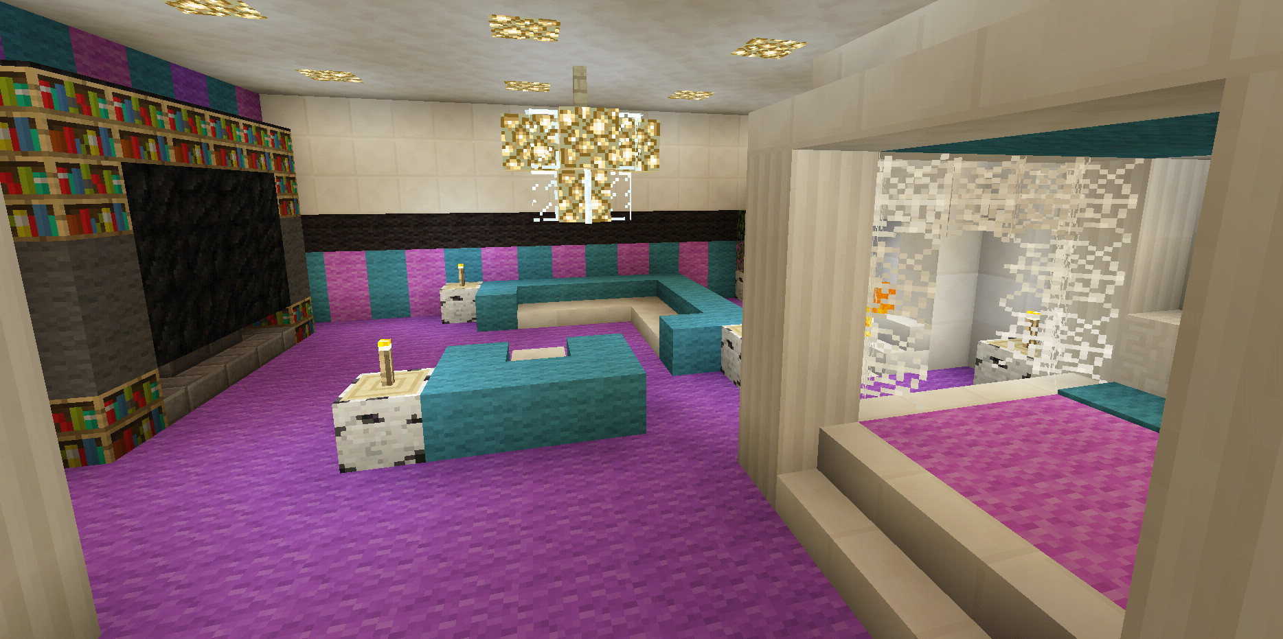 Wallpapers for Girls Bedroom Elegant Minecraft Bedroom Pink Girl Purple Wallpaper Wall Design