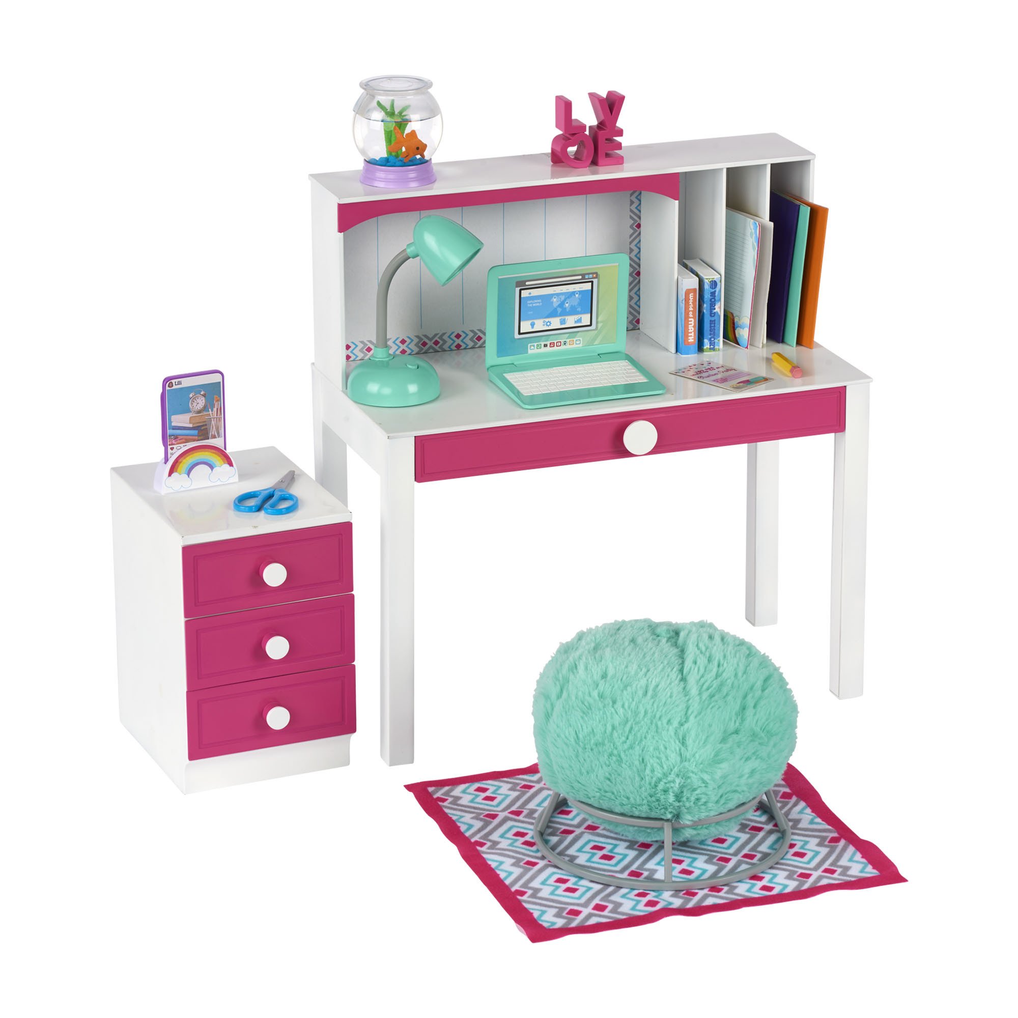 Walmart Bedroom End Tables Inspirational My Life as Desk Play Set for 18\&quot; Dolls 24 Pieces Walmart