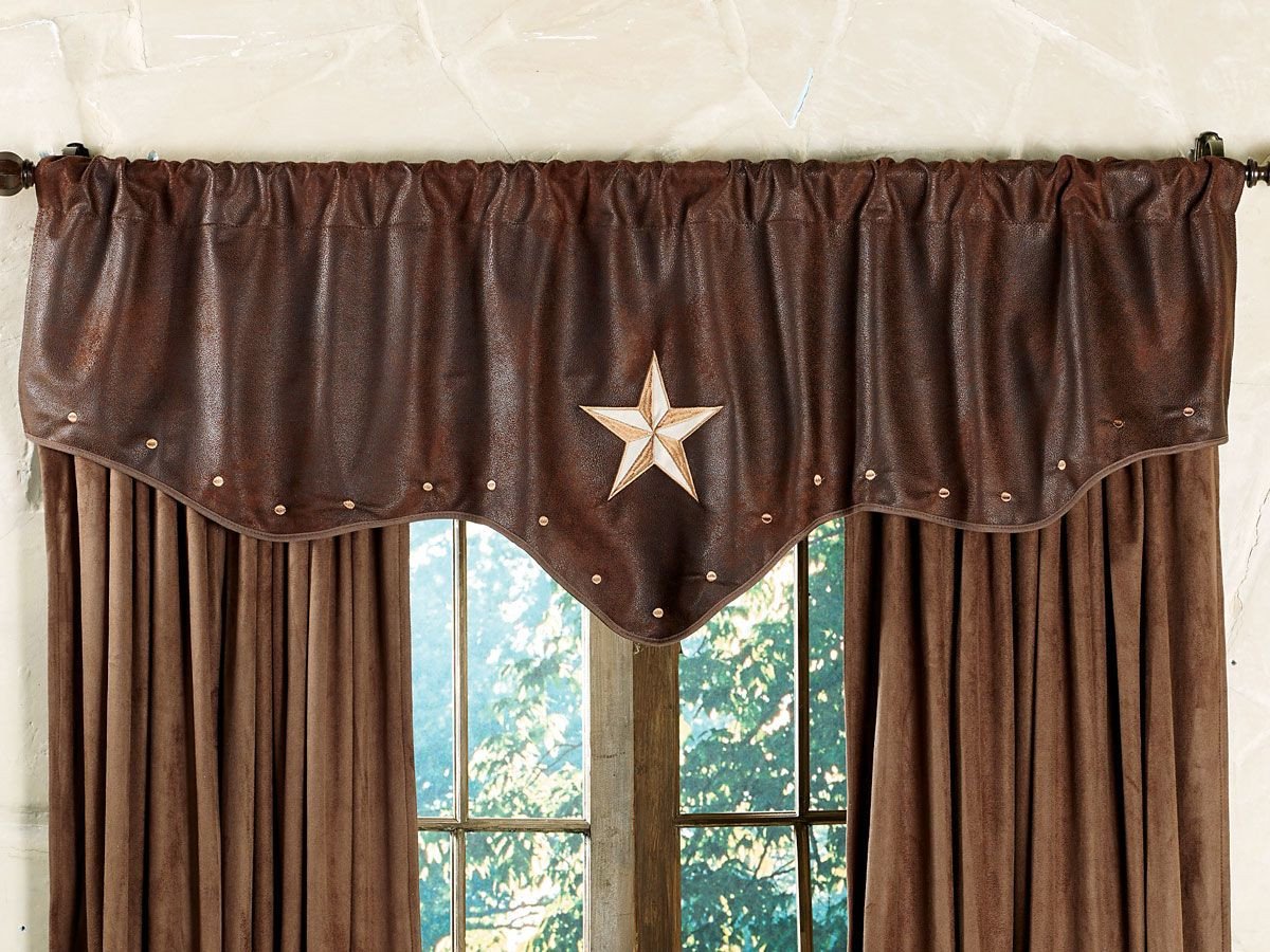 Western Curtains for Bedroom Beautiful Starlight Trails Chocolate Star Valance