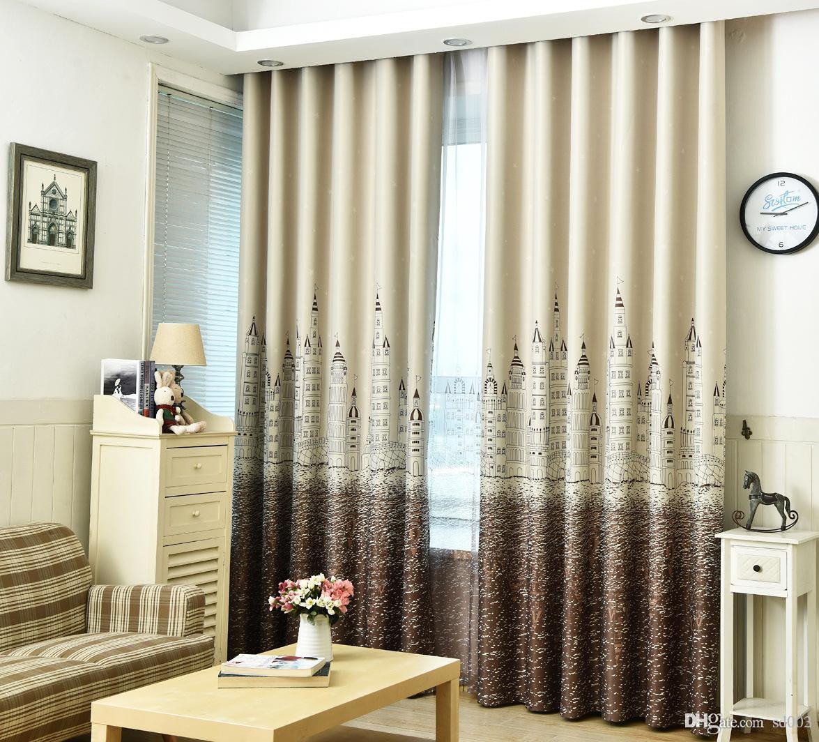 Western Curtains for Bedroom Fresh 2019 Cartoon Shading Window Curtain Castle Printing Drape for Living Room Kids Bedroom Cute Home Decor Multi Colors 23xs Ii From Sd003 $9 12