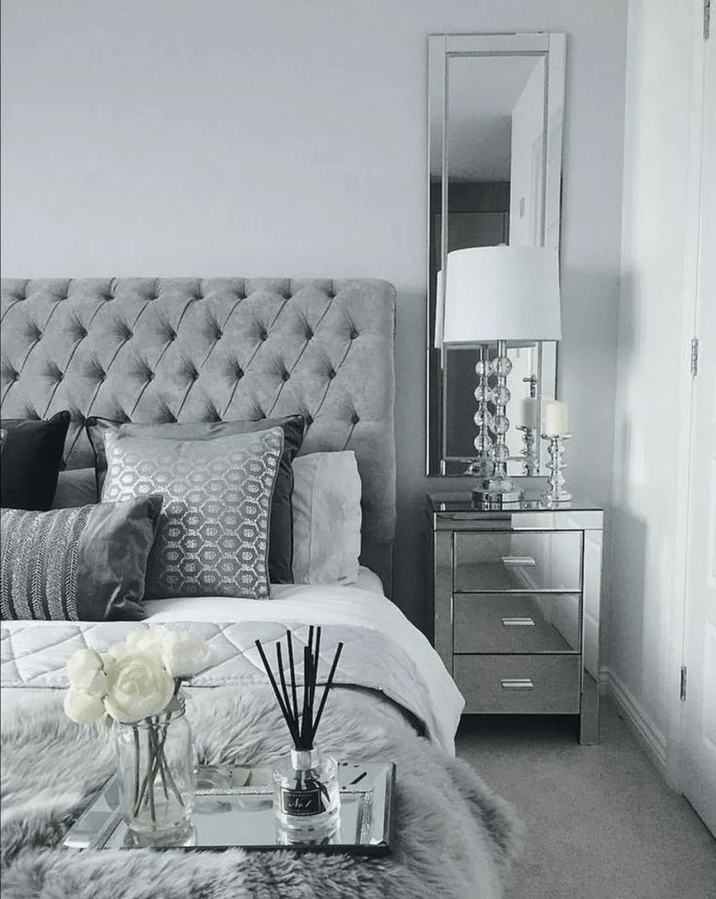 White and Silver Bedroom Set Awesome 32 Popular Grey Bedroom Decoration Ideas In 2020