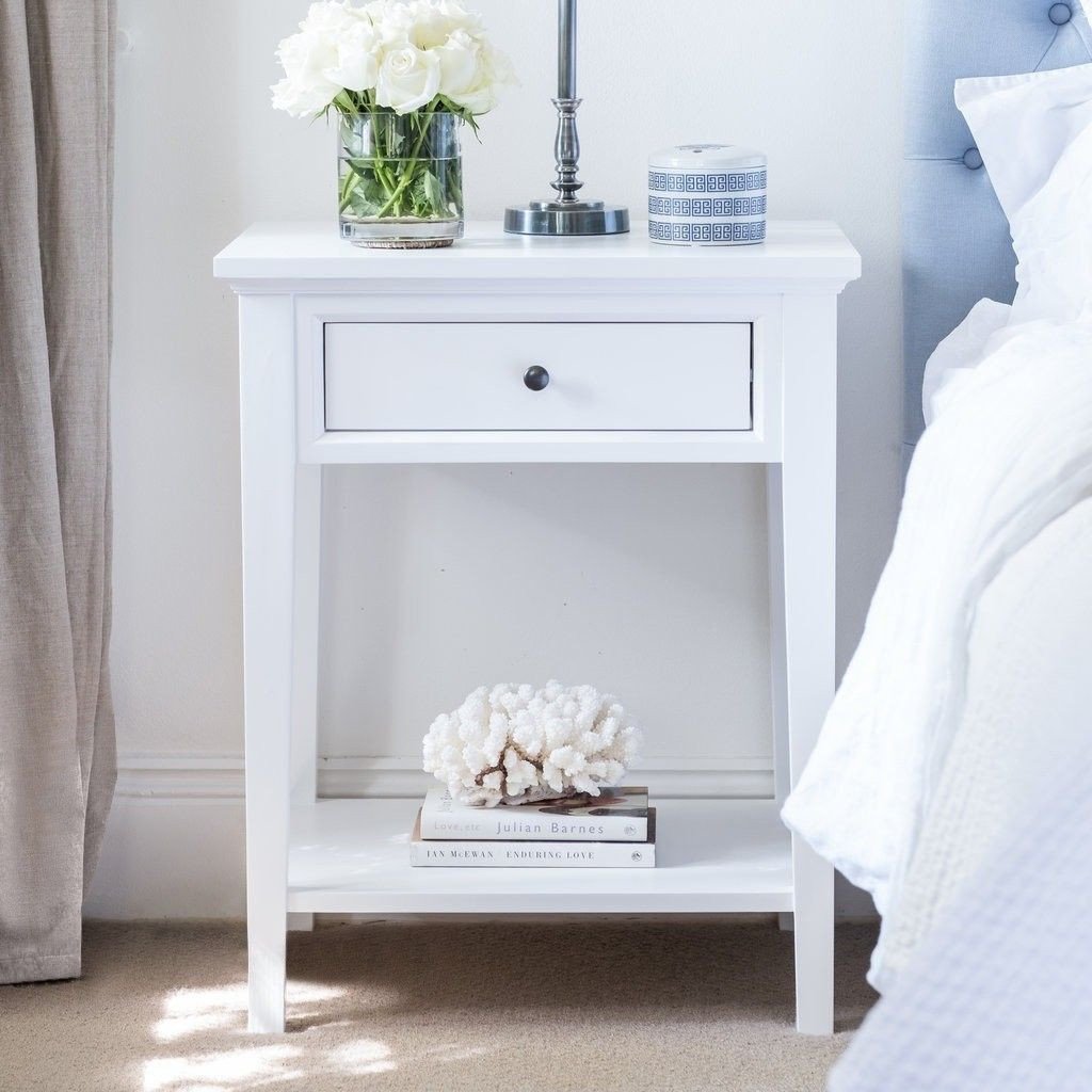 White Bedroom End Tables Best Of White Bedside Table 1 Drawer Bedroom Design