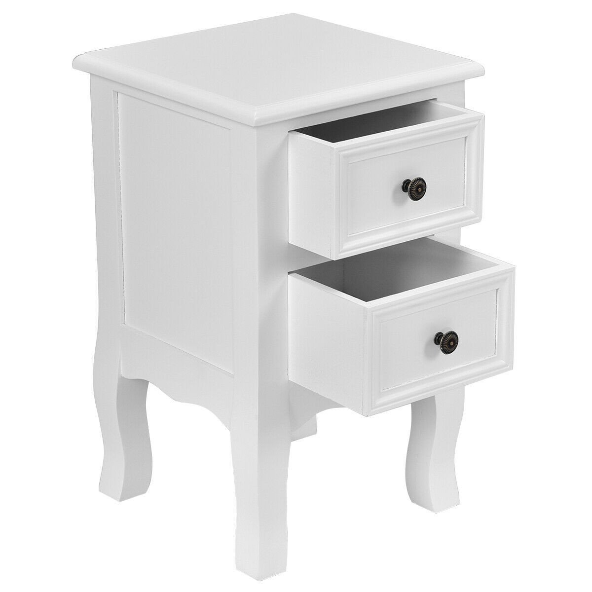 White Bedroom End Tables Lovely White Night Stand for Bedrooms W 2 Storage Drawers Wood End Accent Table