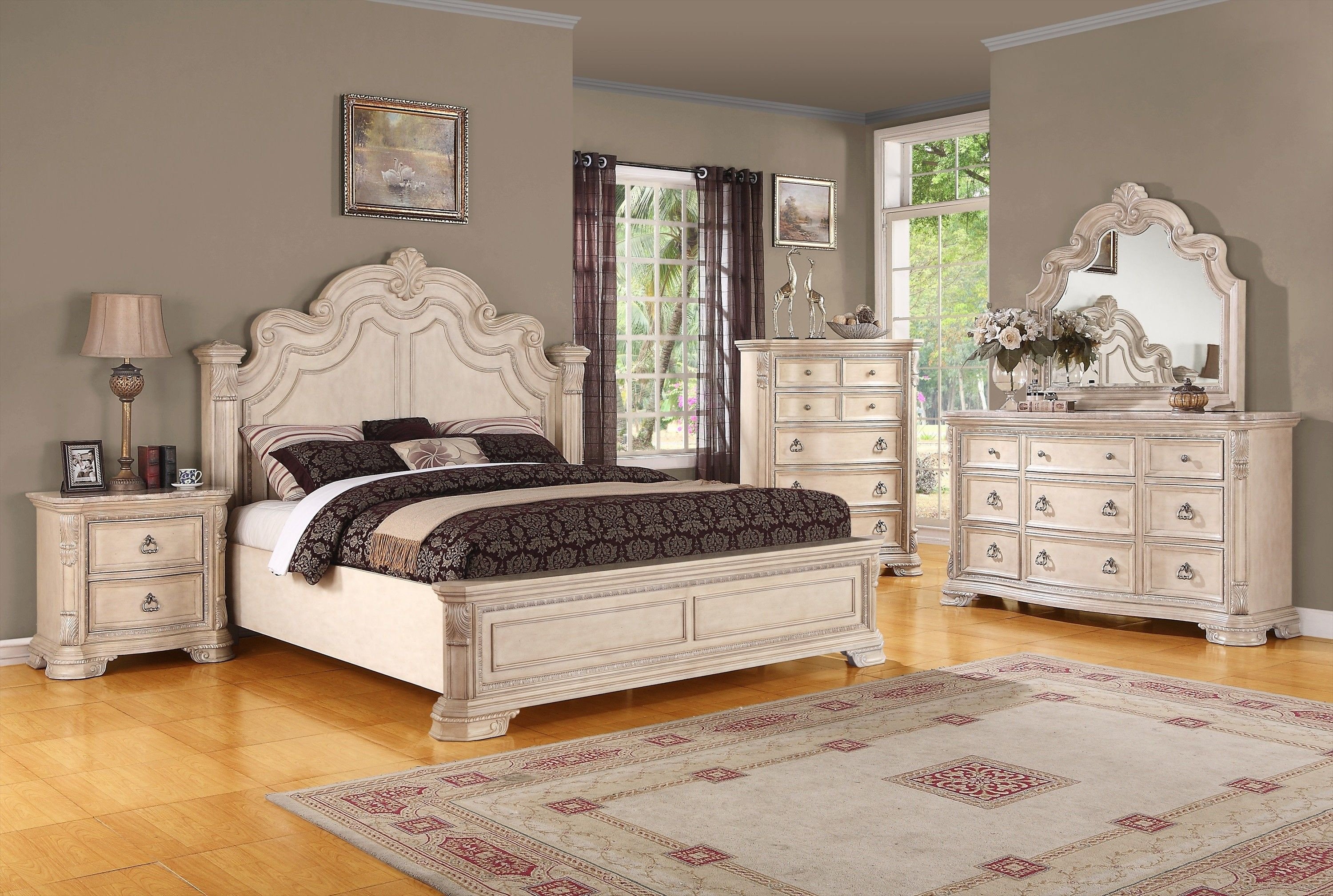 White Bedroom Furniture Set New Traditional Alabaster White Bedroom