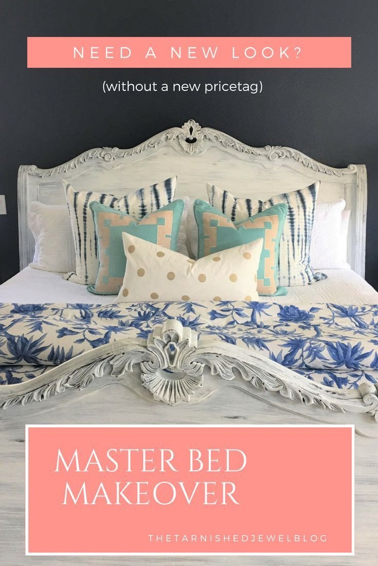 White Coastal Bedroom Furniture New Master Bed Frame Makeover Painted White