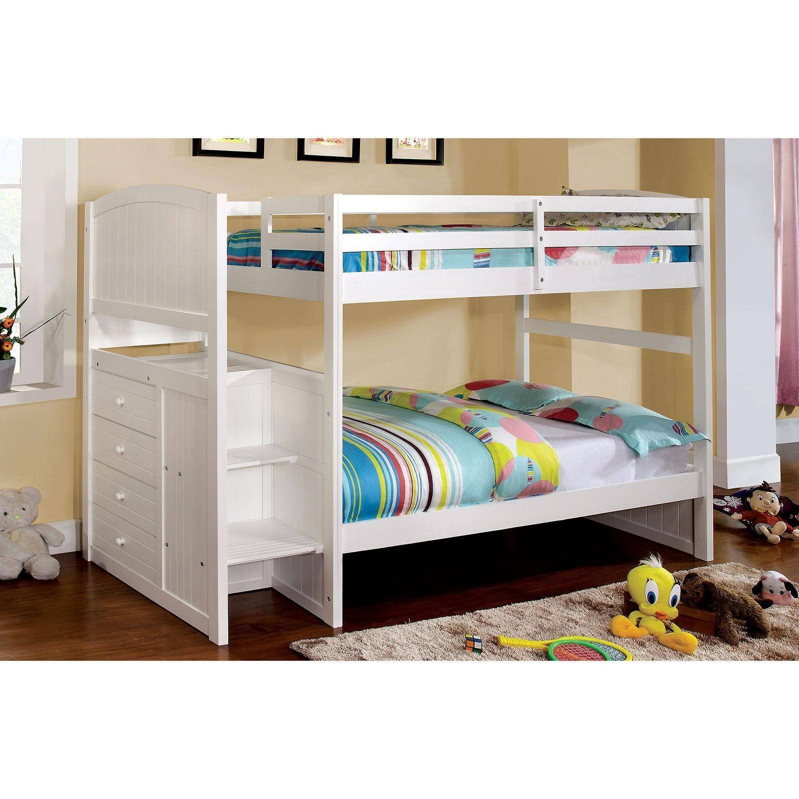 White Cottage Bedroom Furniture Elegant Cottage Wood Full Bunk Bed In White Appenzell by Furniture Of America