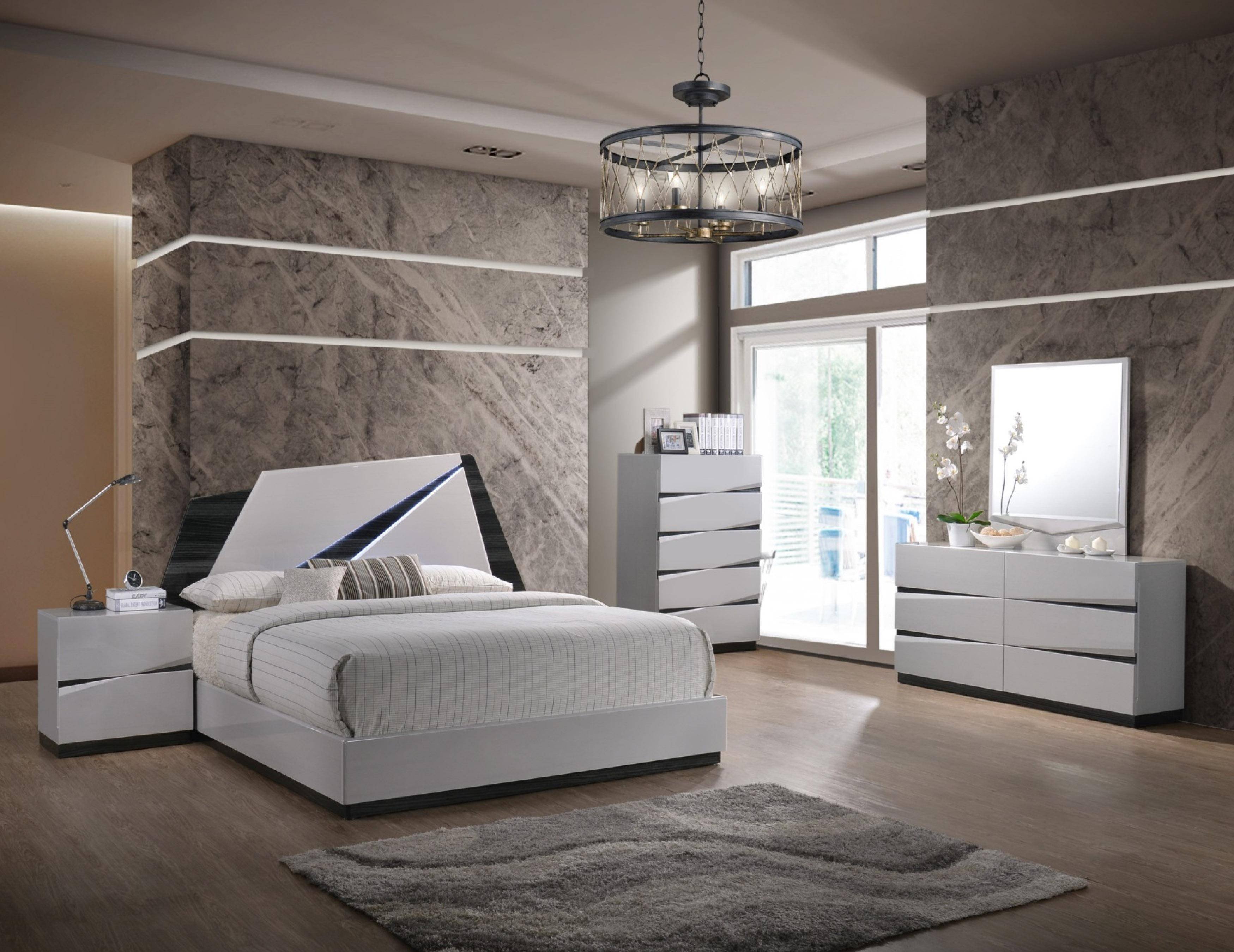 White Gloss Bedroom Furniture Luxury Global Furniture Scarlett Modern White Gloss Finish Queen