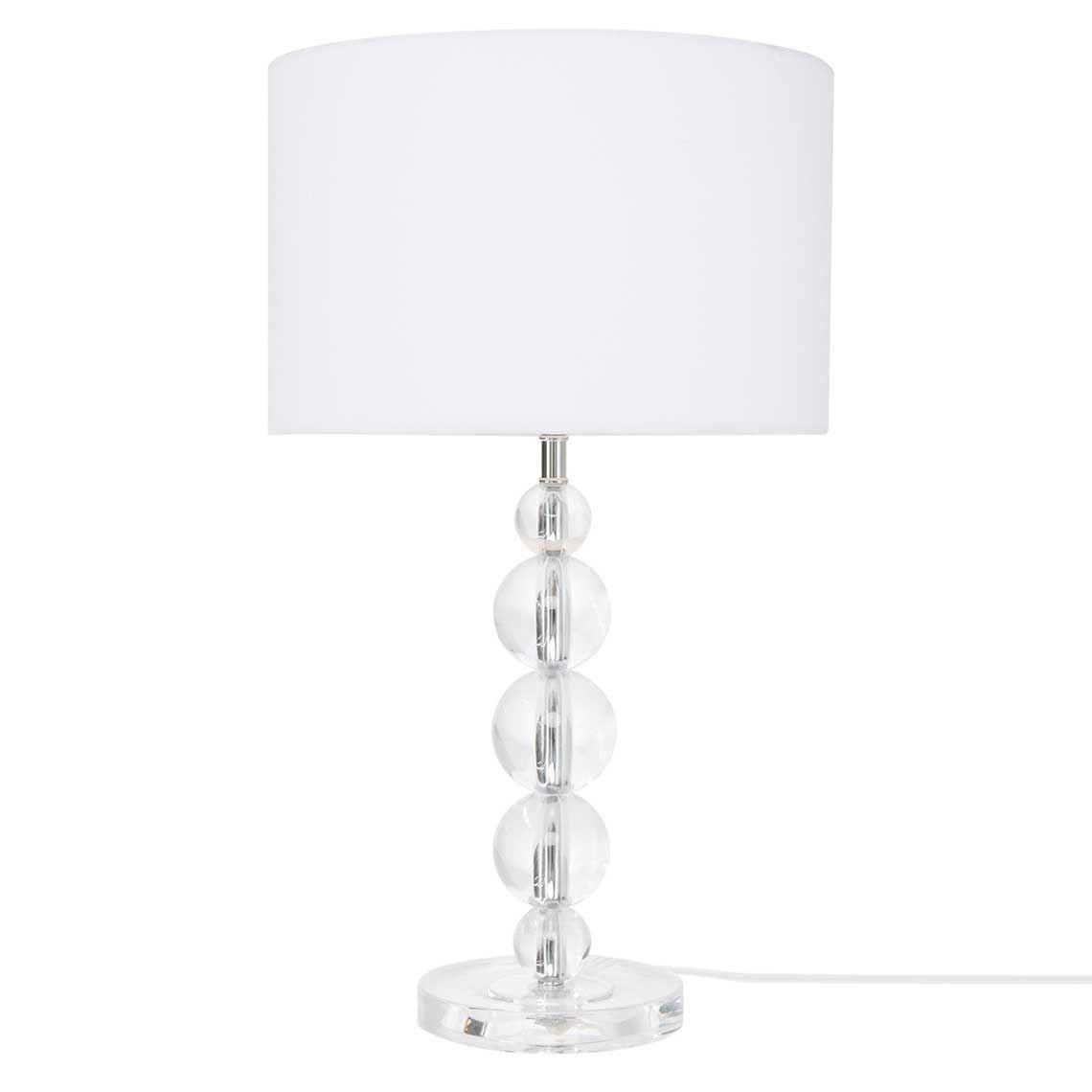 White Table Lamps Bedroom Inspirational Granada Table Lamp Clear White In 2019