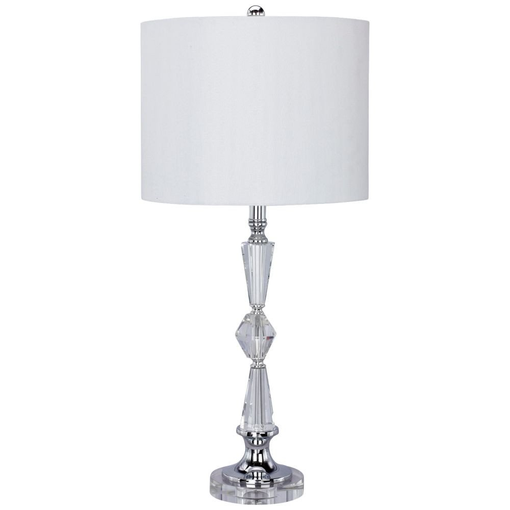 White Table Lamps Bedroom Inspirational Valencia Clear Crystal and Chrome Table Lamp with Drum Shade