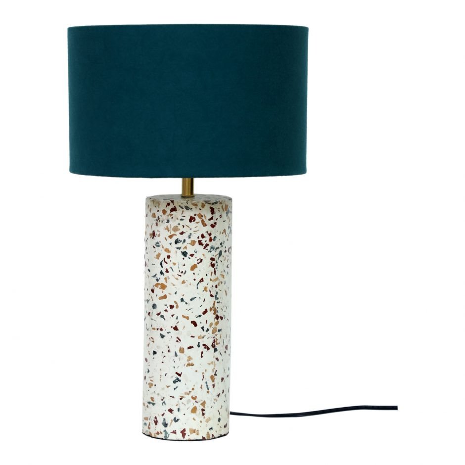 White Table Lamps Bedroom Lovely Terrazzo Cylinder Table Lamp Products