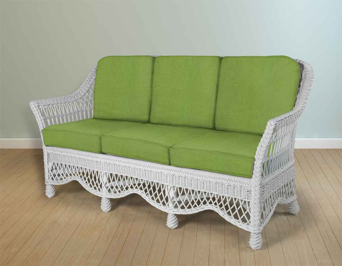 White Wicker Bedroom Furniture Luxury Capri Rattan Framed Natural Wicker sofa