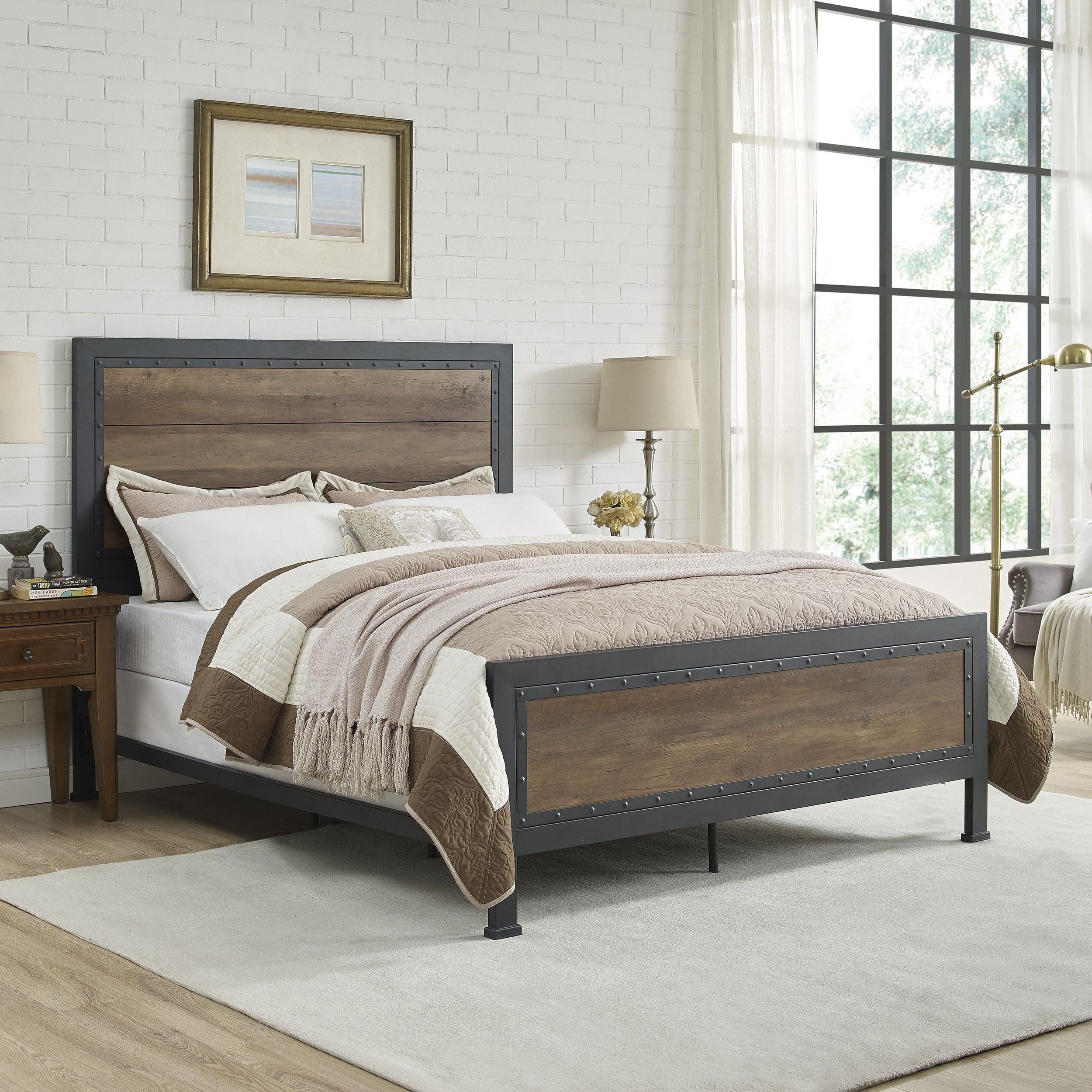 Wood and Metal Bedroom Lovely Walker Edison Bqawro En 2019