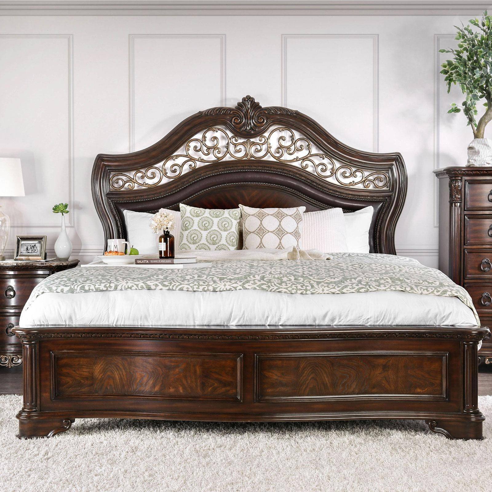 Wood Queen Bedroom Set Best Of Wood Queen Bedroom Set 4pcs Brown Menodora Furniture Of