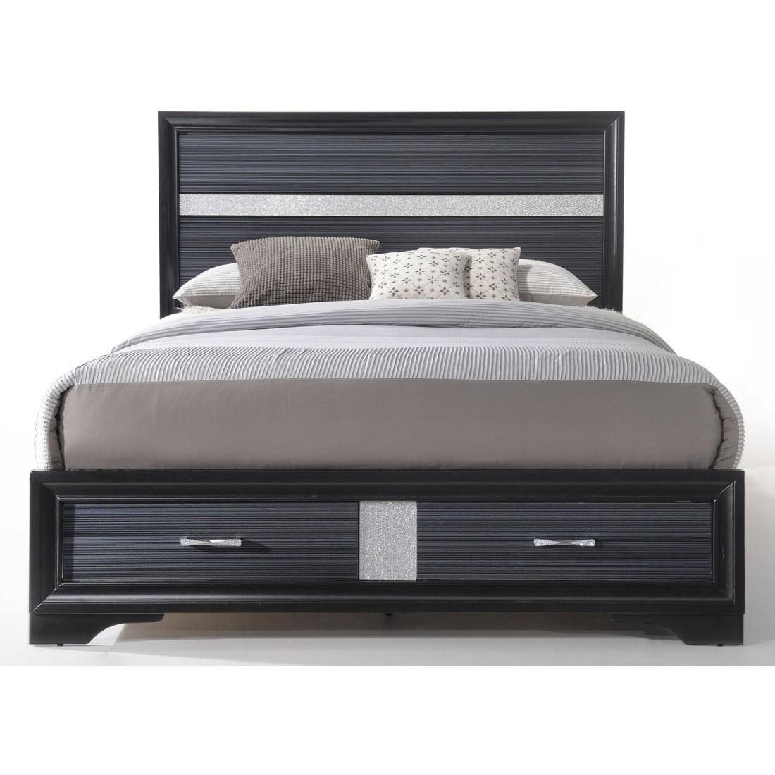 Wood Queen Bedroom Set Luxury Black Wood Queen Storage Bedroom Set 4pcs Naima Q Acme