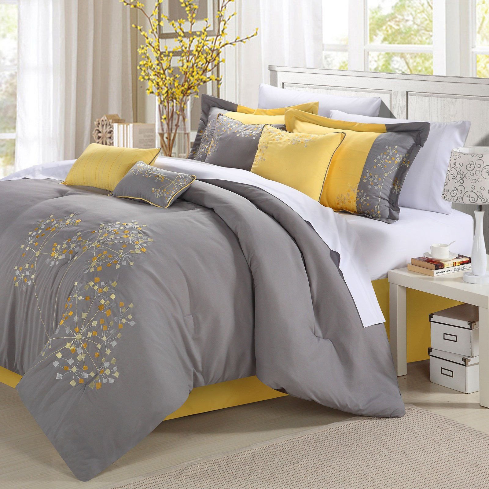 Yellow and Turquoise Bedroom Best Of Petunia forter Set by Chic Home Gray Turquoise 33 91